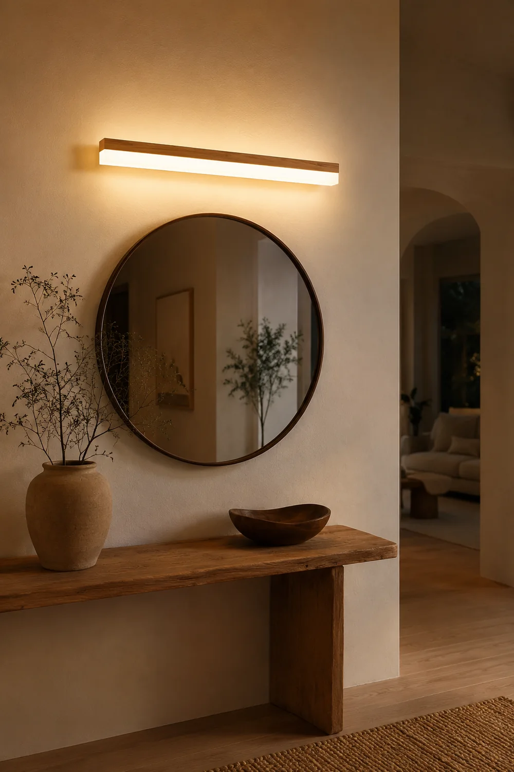Ozawa Spiegelfront Eitelkeit Wandleuchte, Rechteckig & Bogenform, L40/60/80CM - Lumpaz