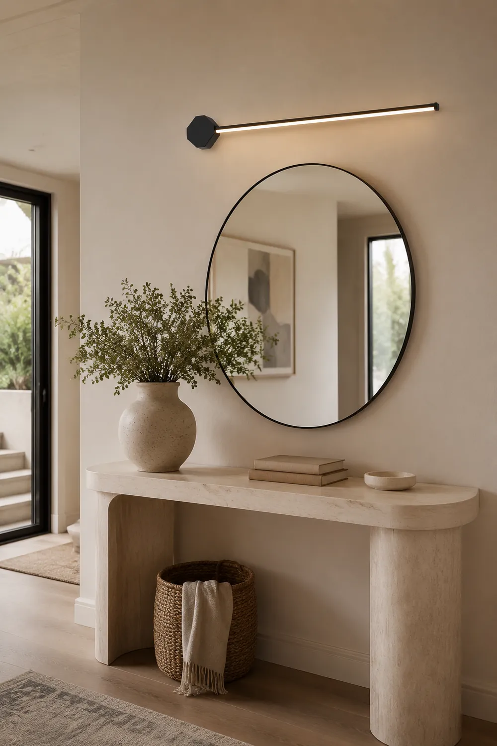 Edge Quadratische Lineare Spiegelfront Waschtisch-Wandleuchte, L 40/60/80CM - Lumpaz