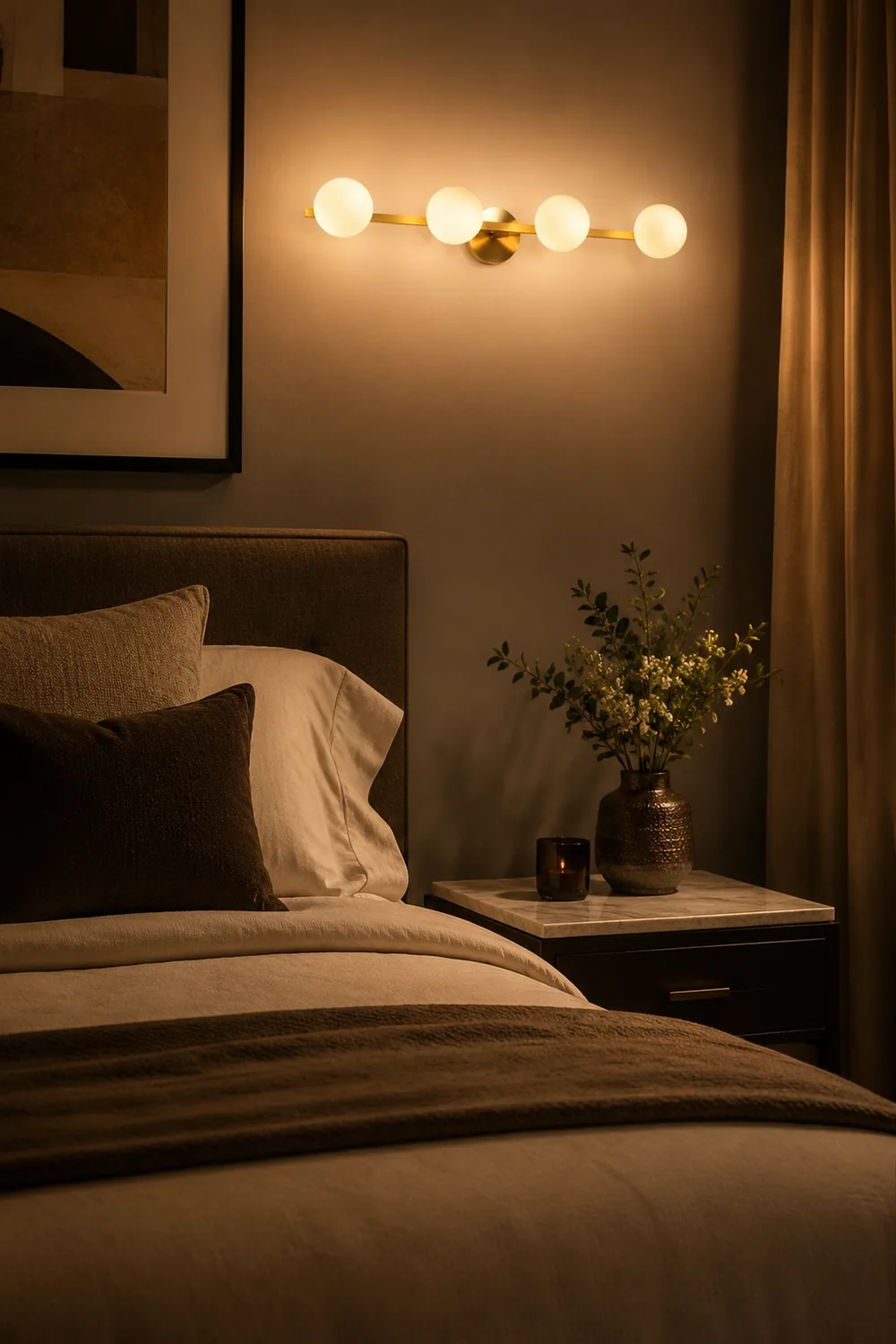 Valentina Spiegelfront Waschtisch-Wandleuchte, Metall & Glas, 3/4-flammig - Lumpaz