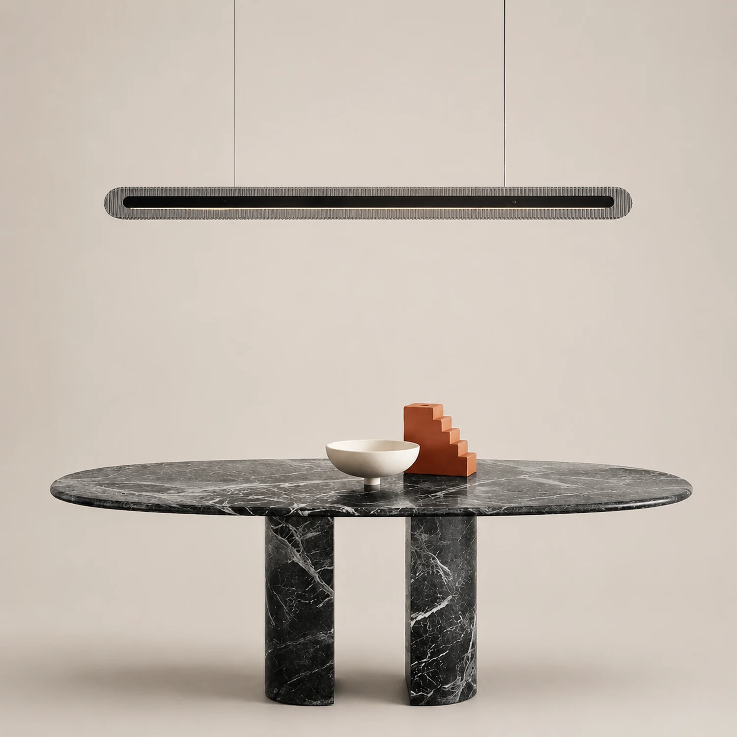 Evette Schwarze Pendelleuchte, L 100/120/140CM - Lumpaz