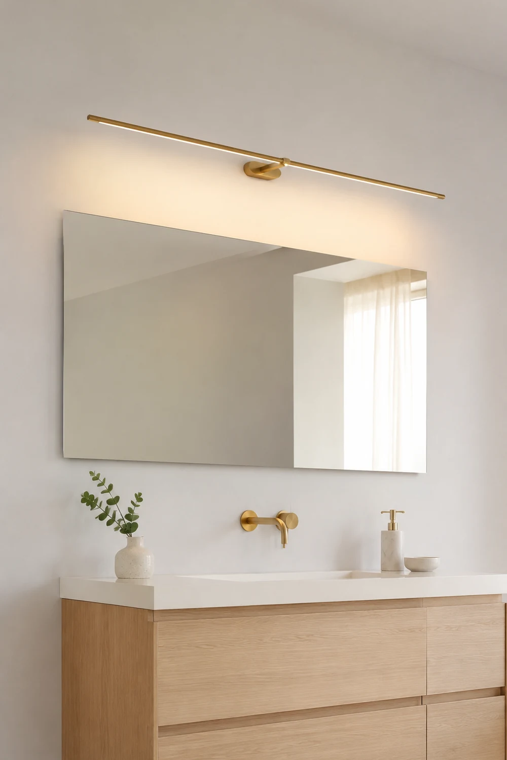 Leigh Spiegelleuchte, L 70/100CM - Lumpaz
