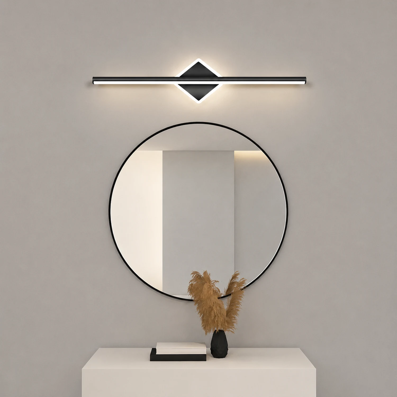 Leigh Spiegelfront Waschtisch-Wandleuchte, L 40/60/80CM - Lumpaz