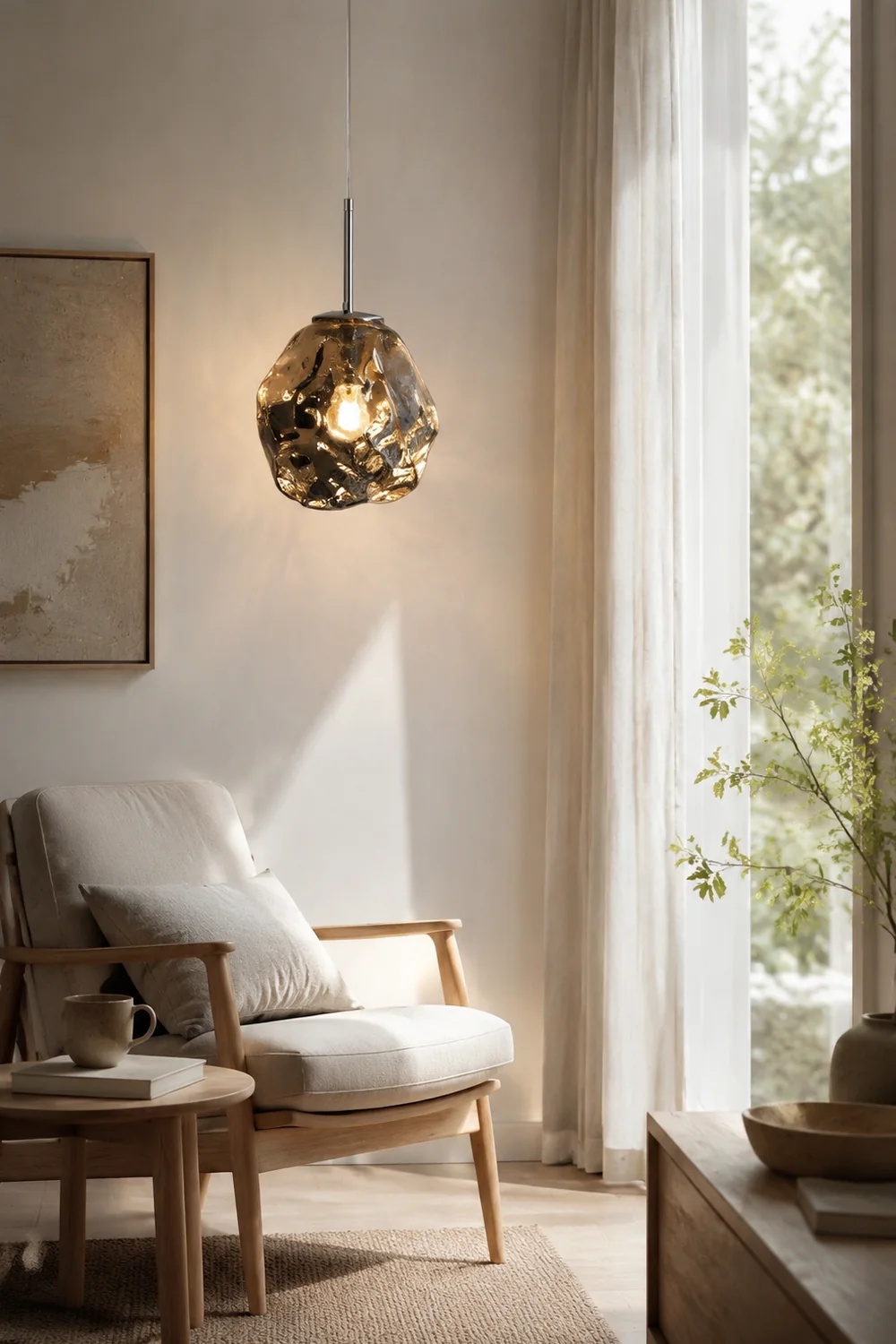 Mirza Glas Pendant Light, 4 Farben - Lumpaz