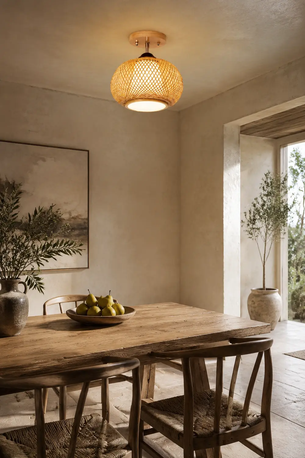 Muto Rattan Deckenleuchte, ∅25/35/40CM - Lumpaz