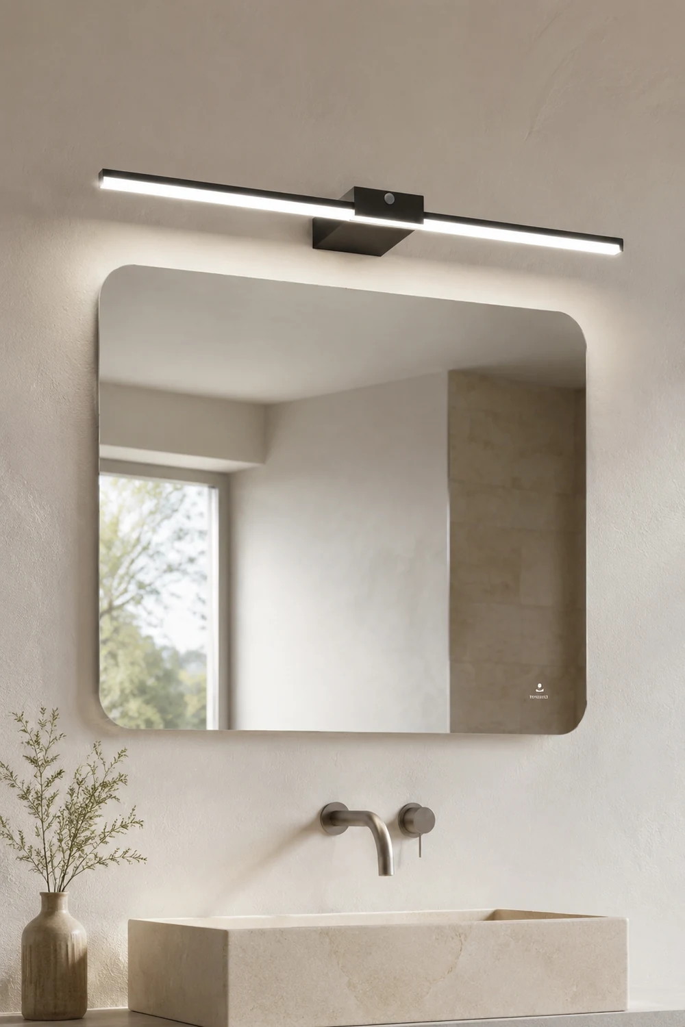 Edge Minimalistische Lineare Spiegelfront Waschtisch-Wandleuchte, L 40/60/80/100CM - Lumpaz