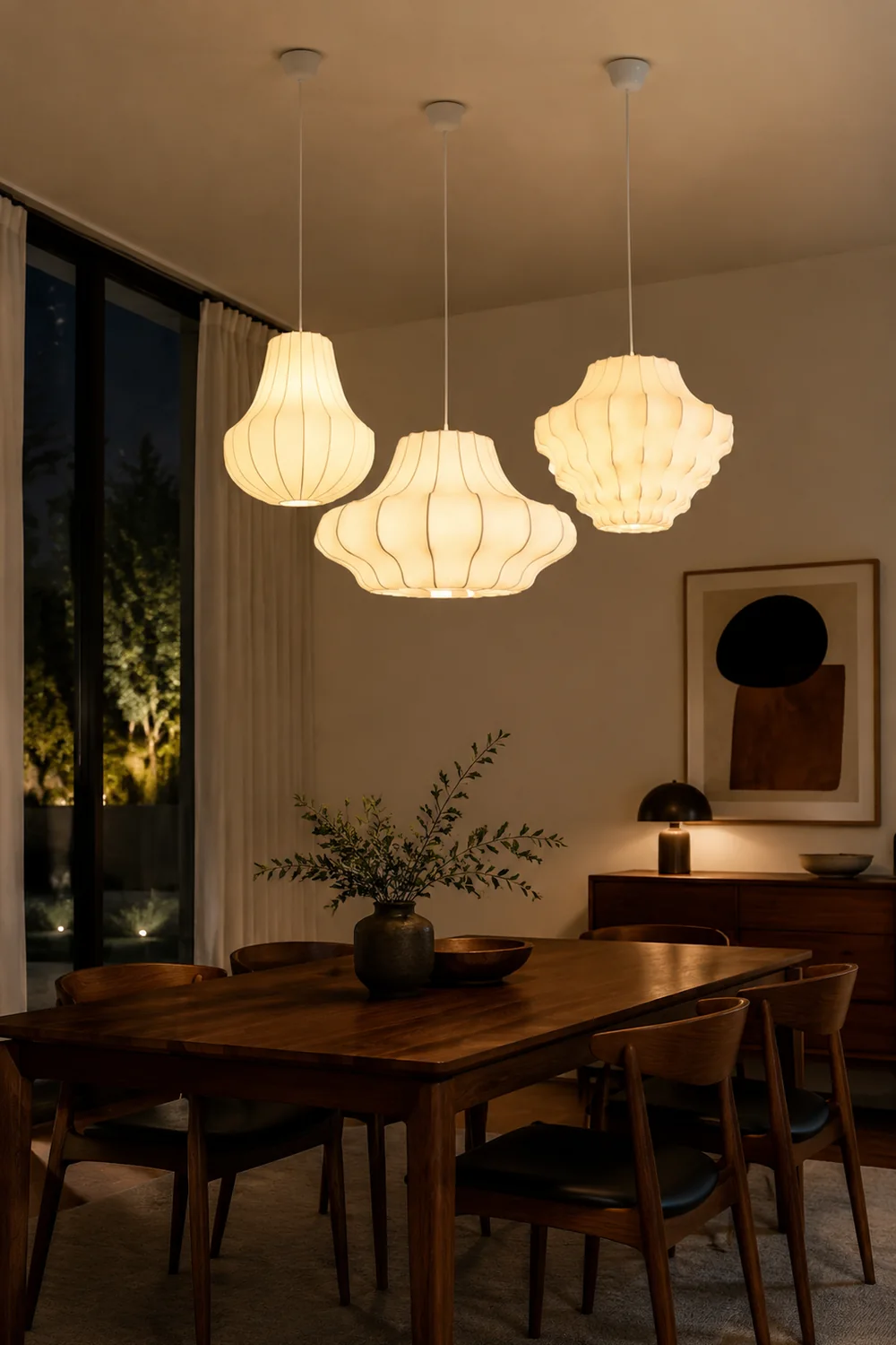 Renée Künstliche Gewebe Pendelleuchte, ∅40/55/57CM - Lumpaz