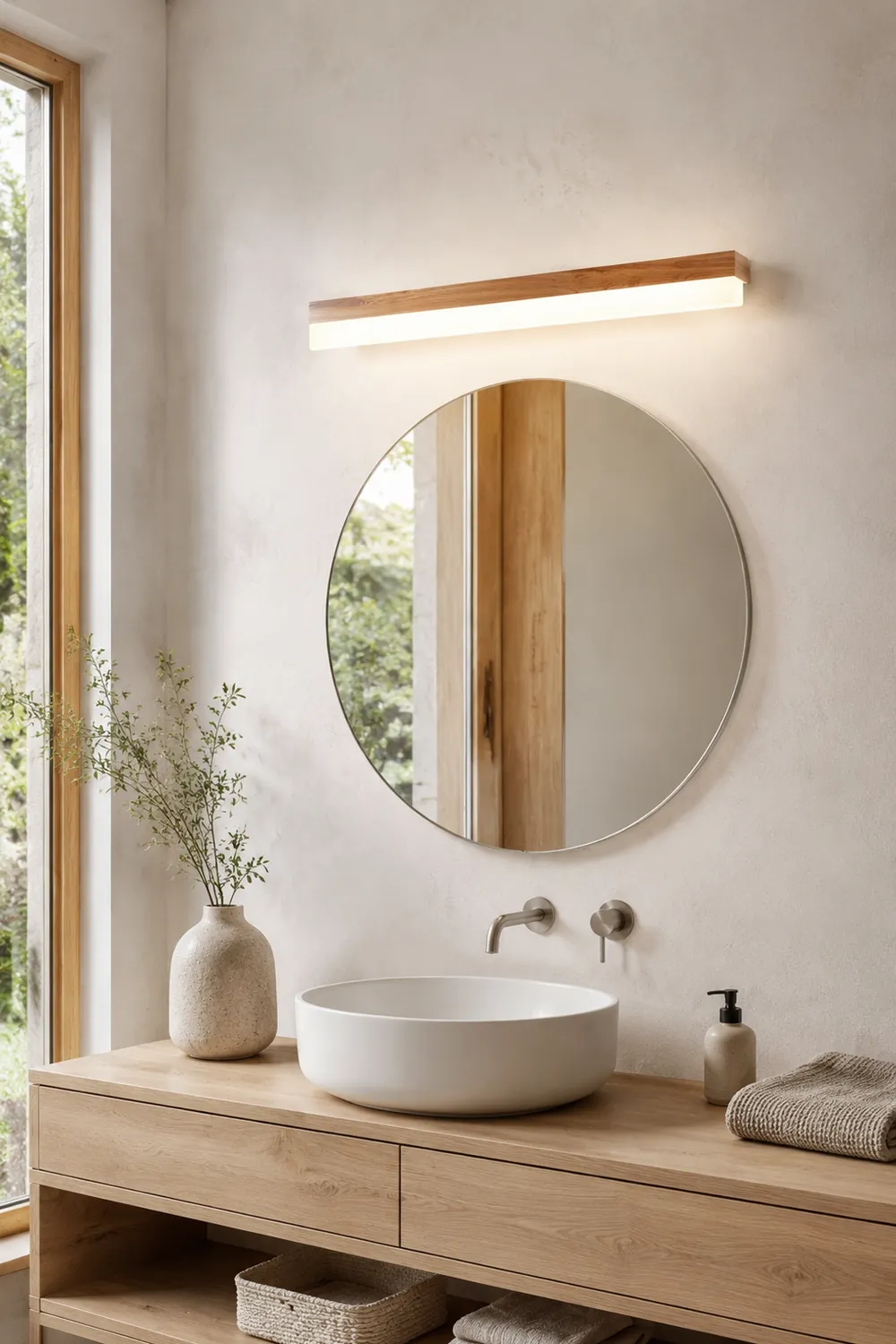 Ozawa Spiegelfront Eitelkeit Wandleuchte, Rechteckig & Bogenform, L40/60/80CM - Lumpaz