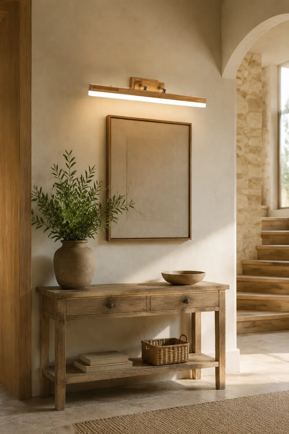 Ozawa Spiegelfront Eitelkeit Wandleuchte, Metall & Holz, L40/60/80/100CM - Lumpaz