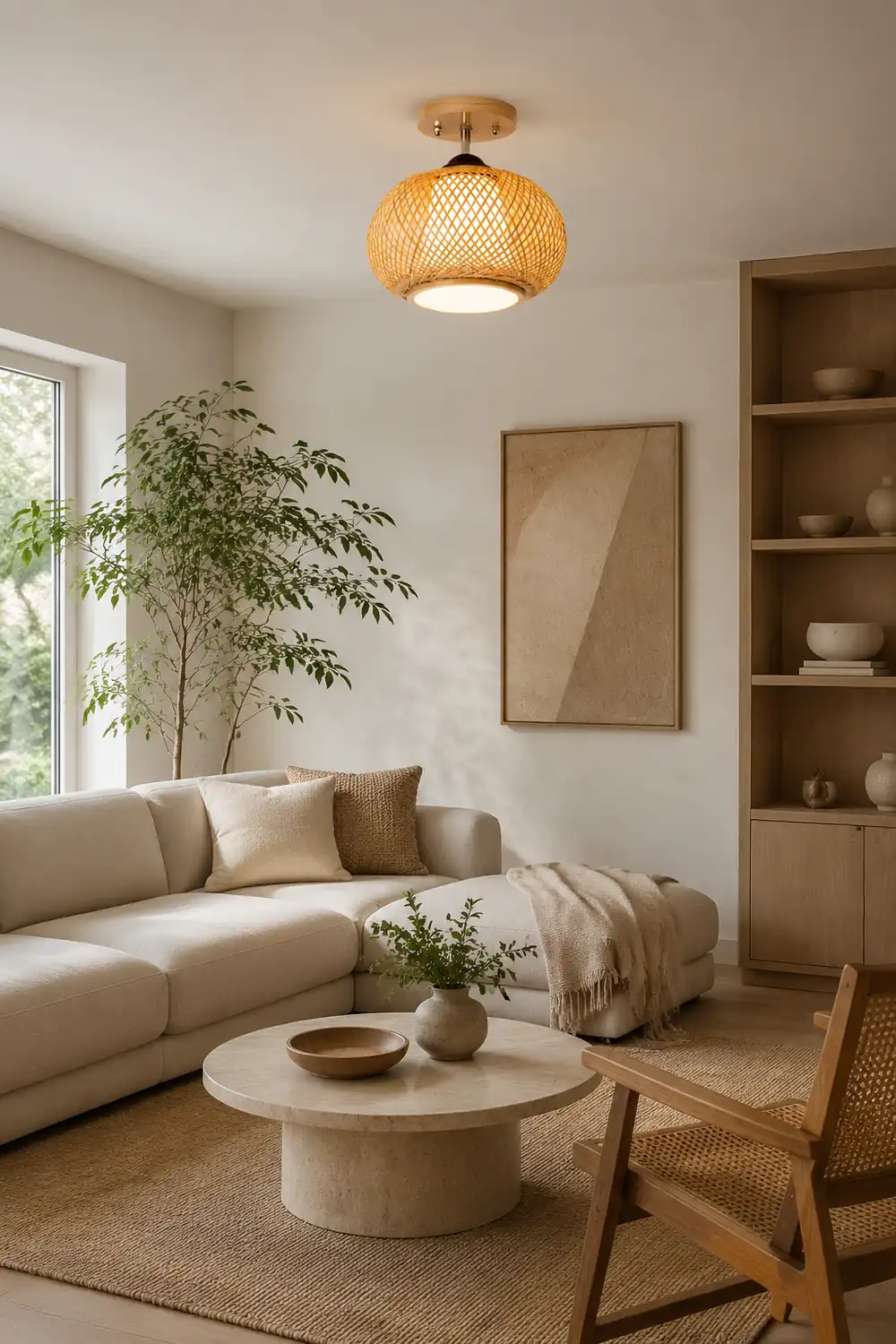 Muto Rattan Deckenleuchte, ∅25/35/40CM - Lumpaz