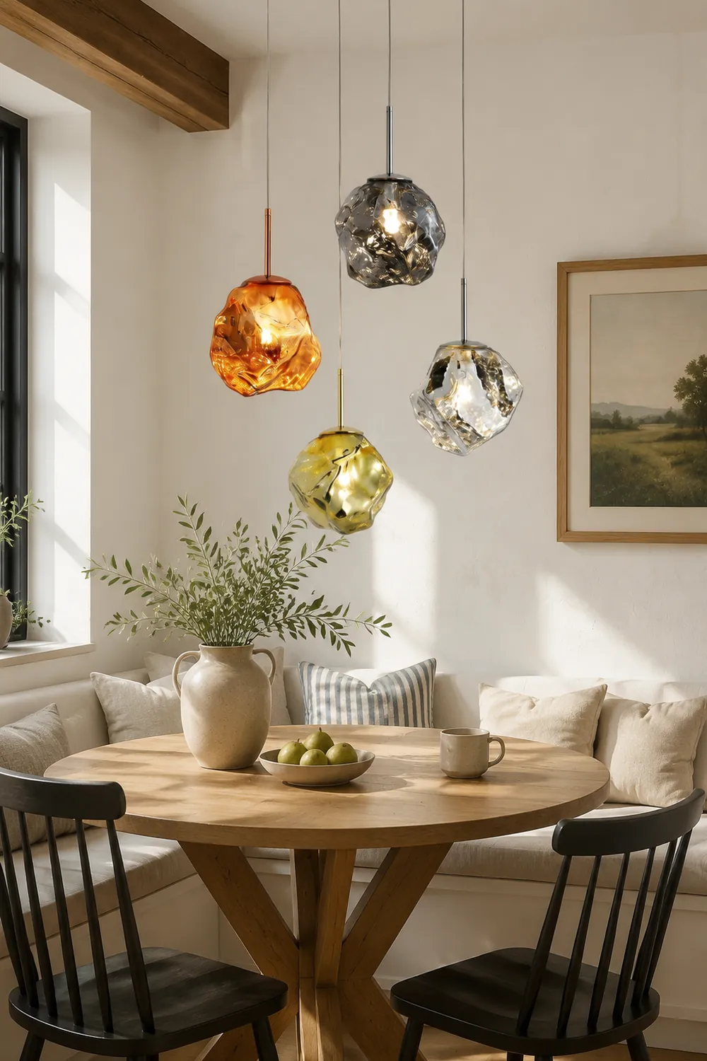 Mirza Glas Pendant Light, 4 Farben - Lumpaz