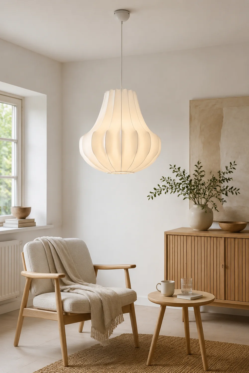 Renée Künstliche Gewebe Pendelleuchte, ∅40/55/57CM - Lumpaz