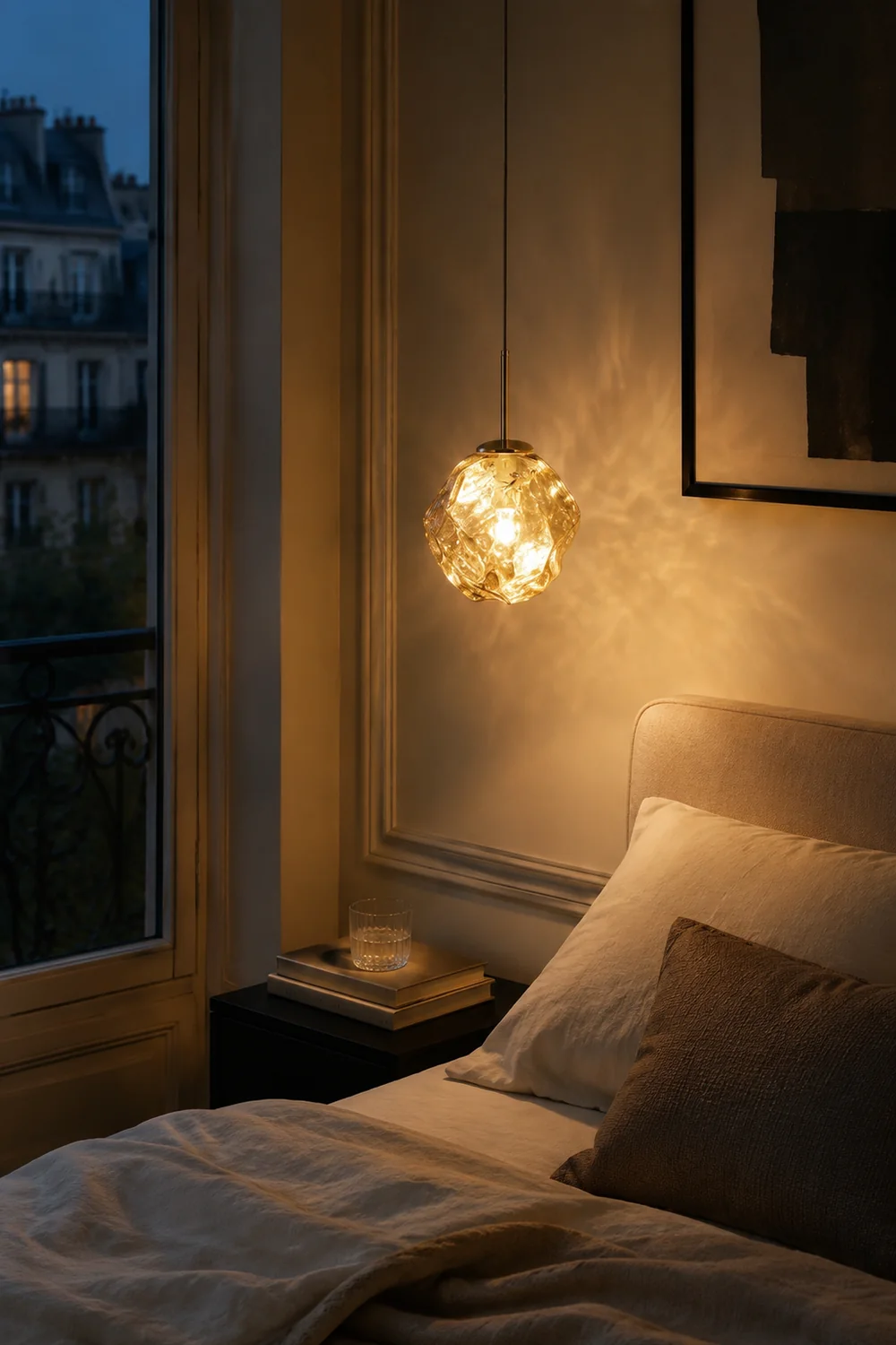 Mirza Glas Pendant Light, 4 Farben - Lumpaz