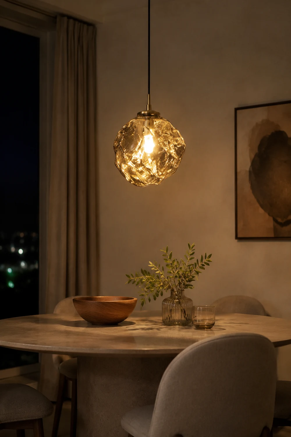Mirza Glas Pendant Light, 4 Farben - Lumpaz