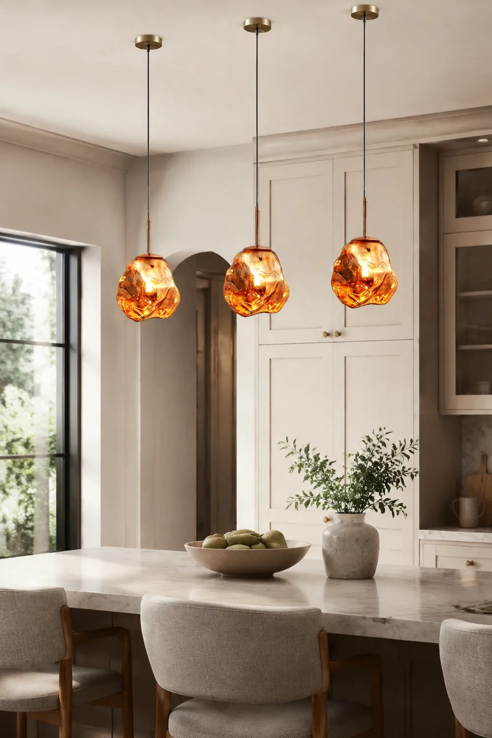 Mirza Glas Pendant Light, 4 Farben - Lumpaz