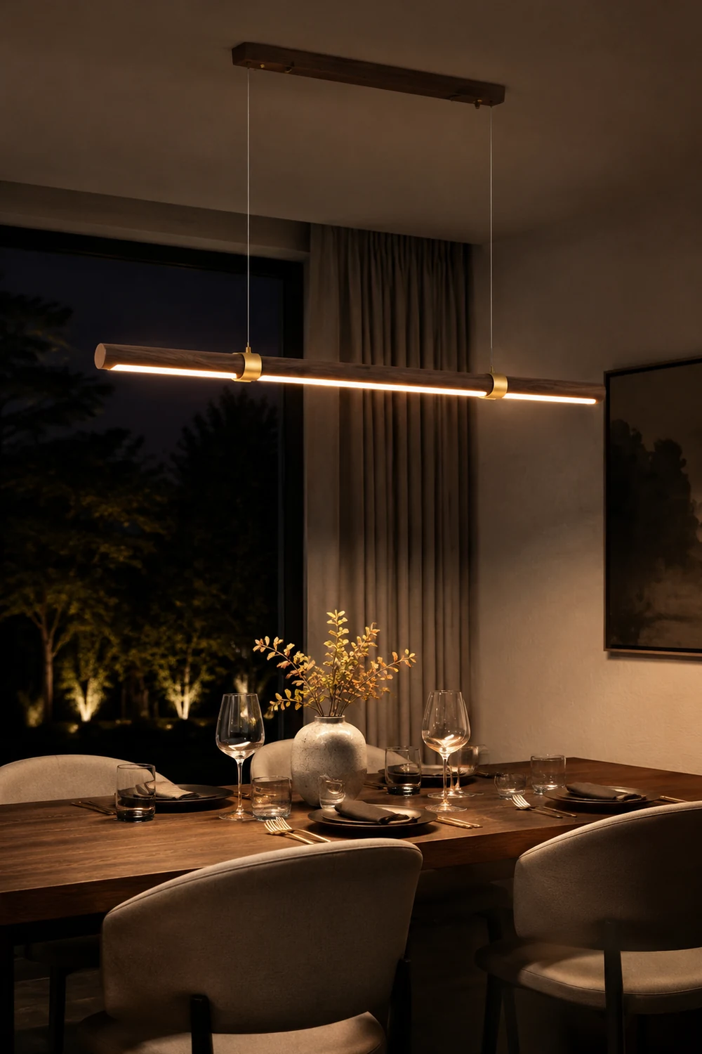 Ozawa Lineare Pendelleuchte, L 100/120CM - Lumpaz