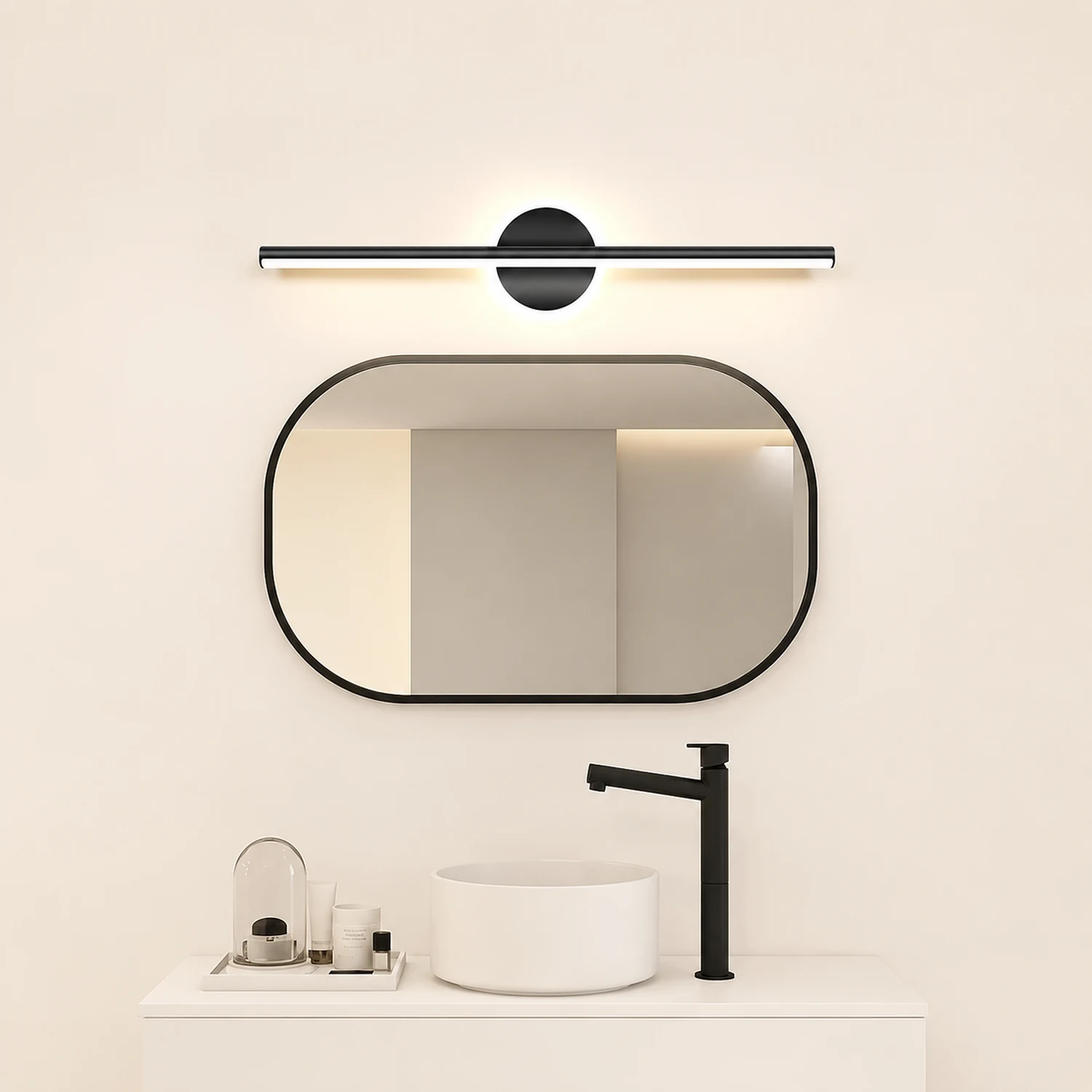 Leigh Spiegelfront Waschtisch-Wandleuchte, L 40/60/80CM - Lumpaz