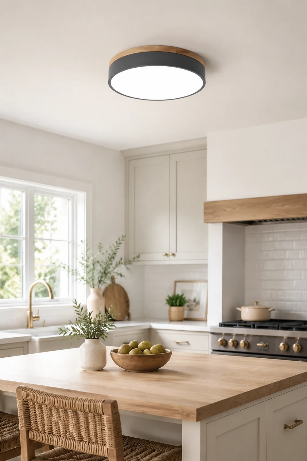 Morandi Deckenleuchte, Metall & Holz, ∅30/40/50CM - Lumpaz