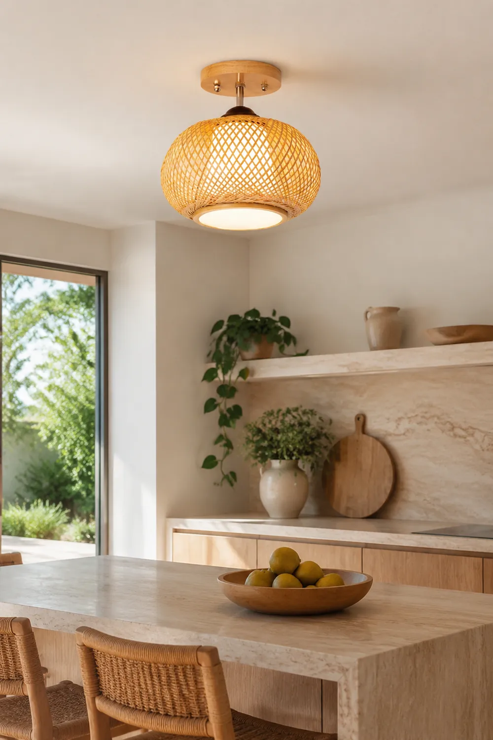 Muto Rattan Deckenleuchte, ∅25/35/40CM - Lumpaz