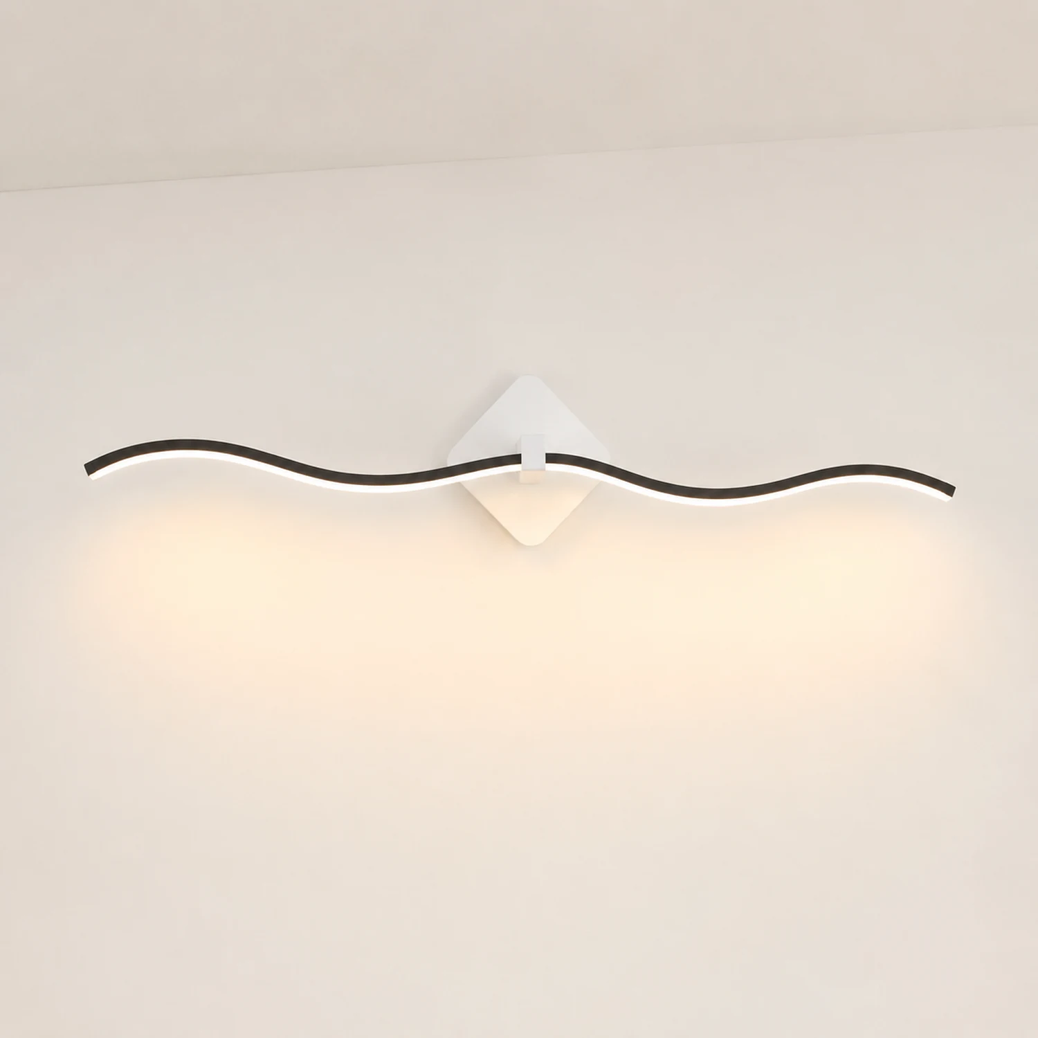 Wave Spiegelfront Waschtisch-Wandleuchte, L60/80/100CM - Lumpaz
