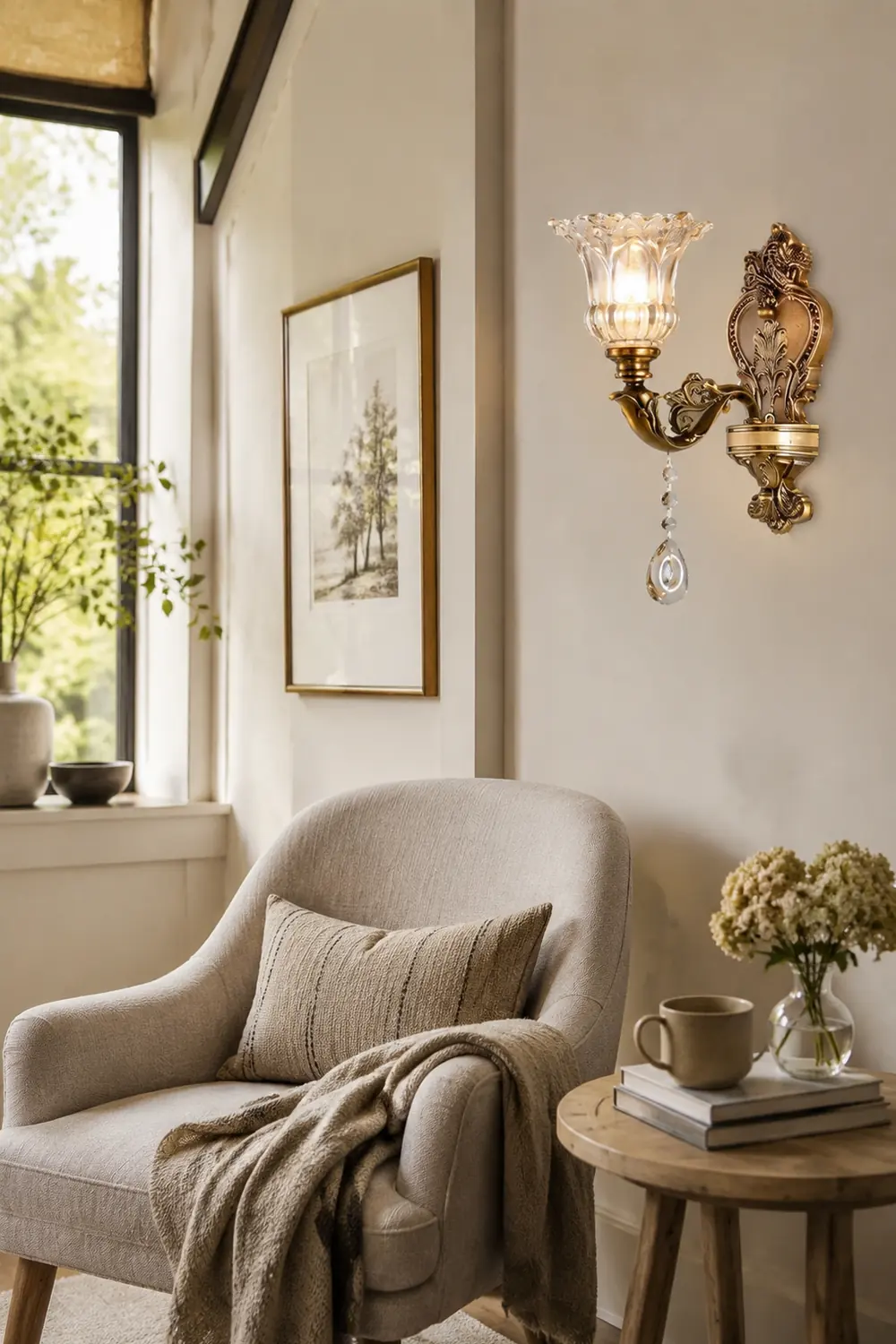 Félicie Französische Vintage Wandlampe, 1/2-flammig - Lumpaz
