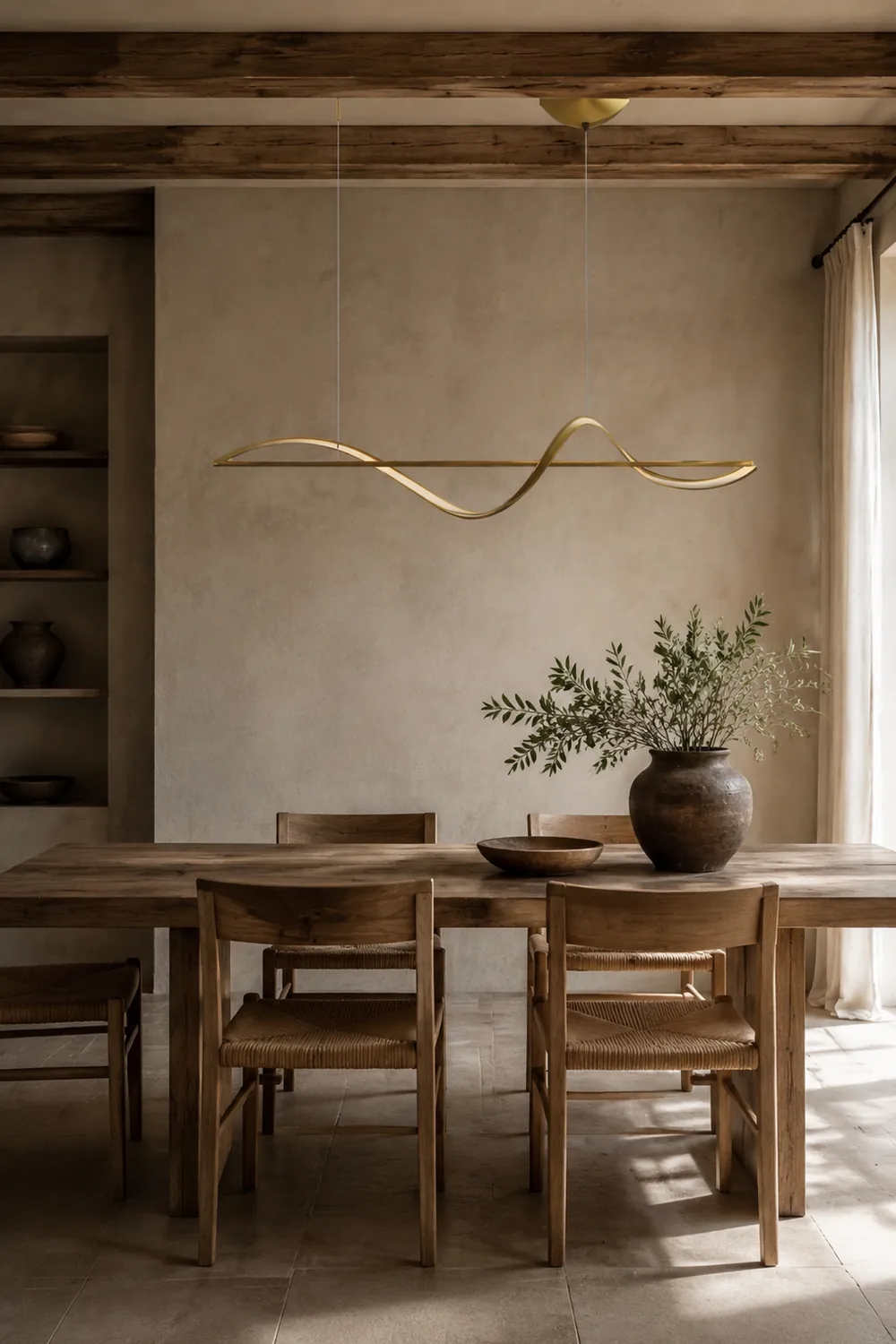 Wellenförmige Pendelleuchte, 120/140CM - Lumpaz