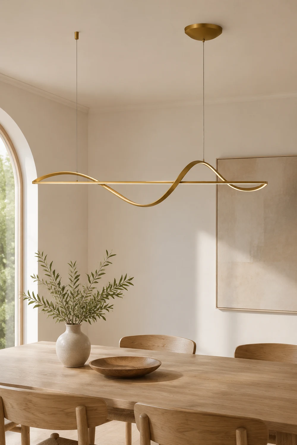Wellenförmige Pendelleuchte, 120/140CM - Lumpaz