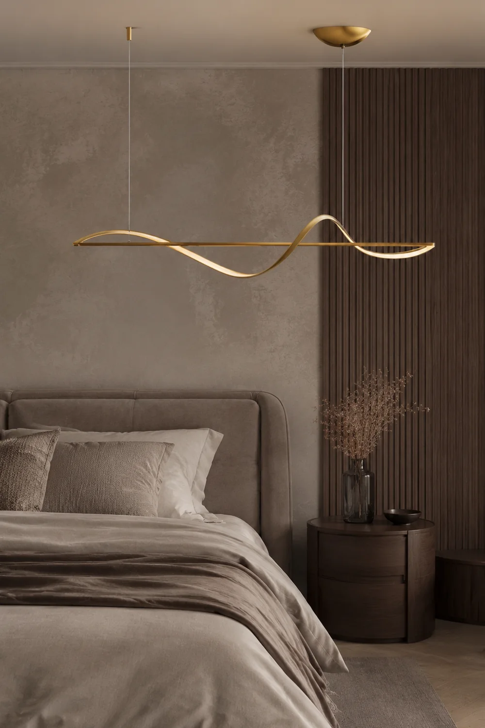 Wellenförmige Pendelleuchte, 120/140CM - Lumpaz