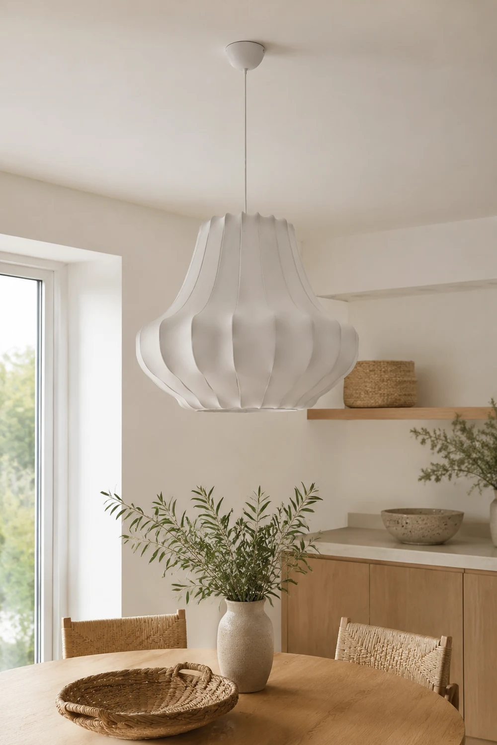 Renée Künstliche Gewebe Pendelleuchte, ∅40/55/57CM - Lumpaz