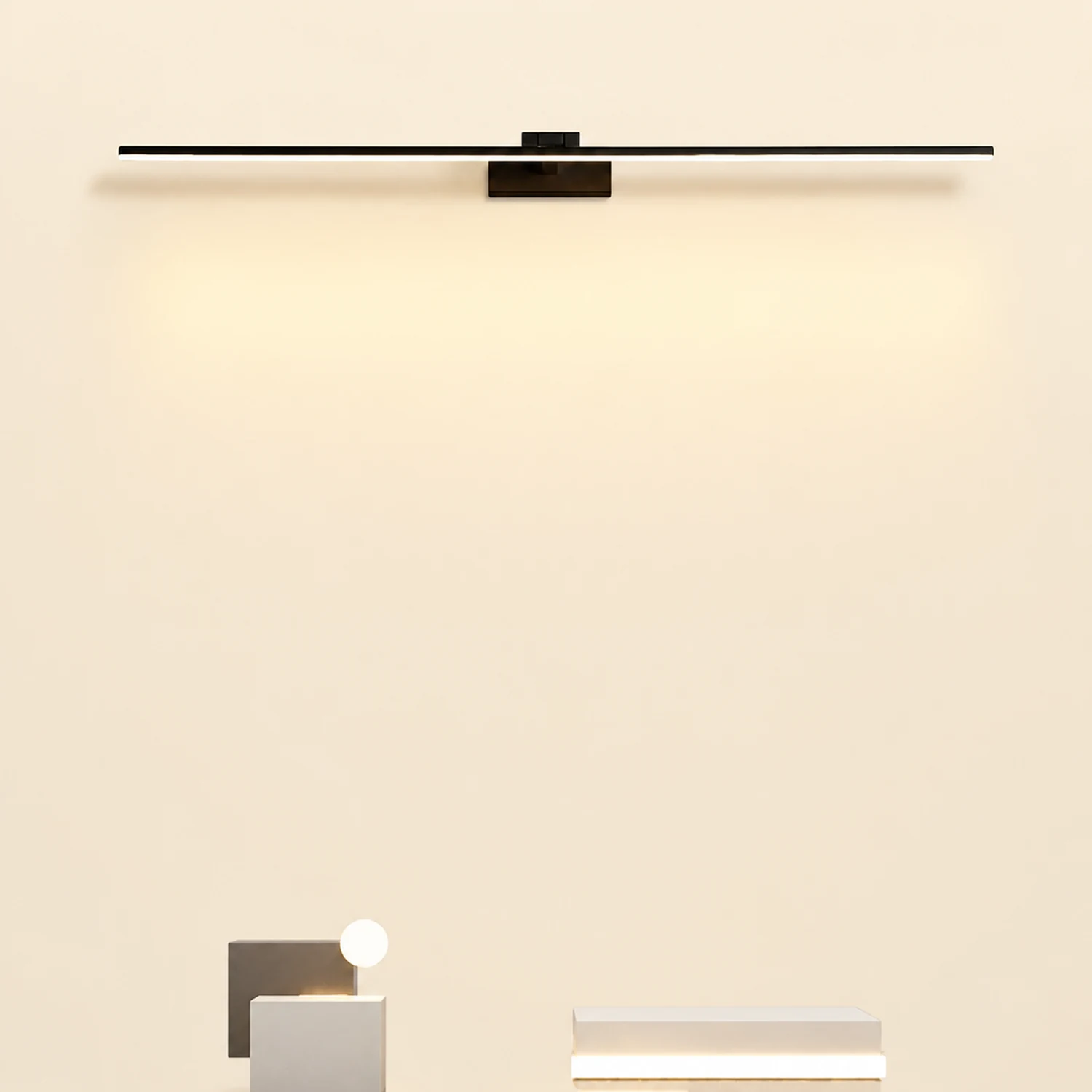 Leigh Spiegelfront Waschtisch-Wandleuchte, L 60/80/100CM - Lumpaz