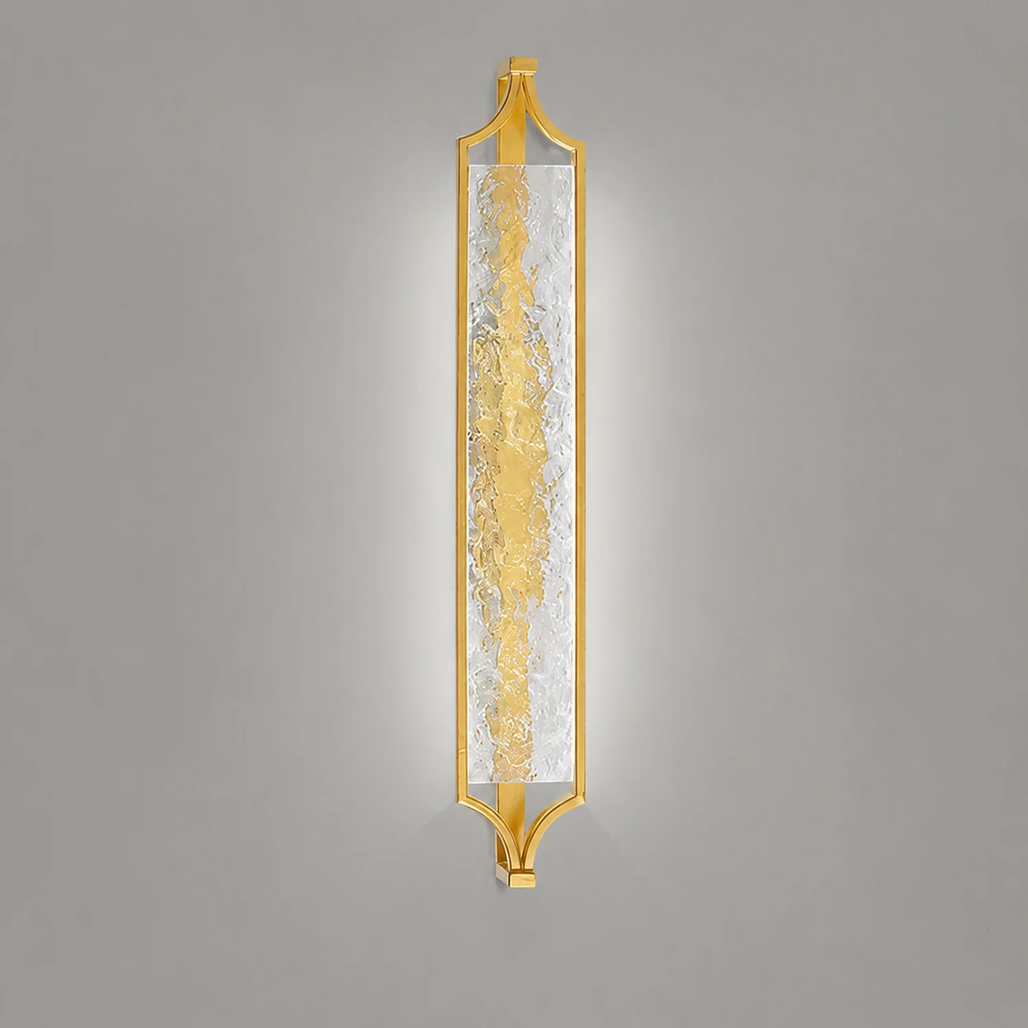 Leigh Spiegelfront Waschtisch-Wandleuchte, Metall & Arcyl, L 35/55CM - Lumpaz
