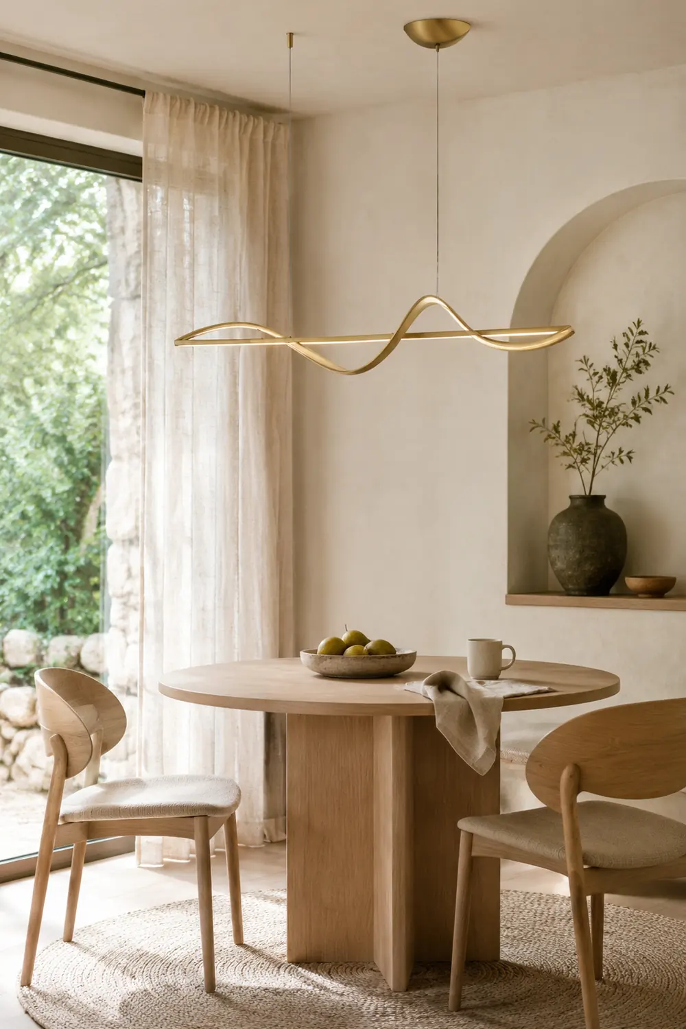 Wellenförmige Pendelleuchte, 120/140CM - Lumpaz