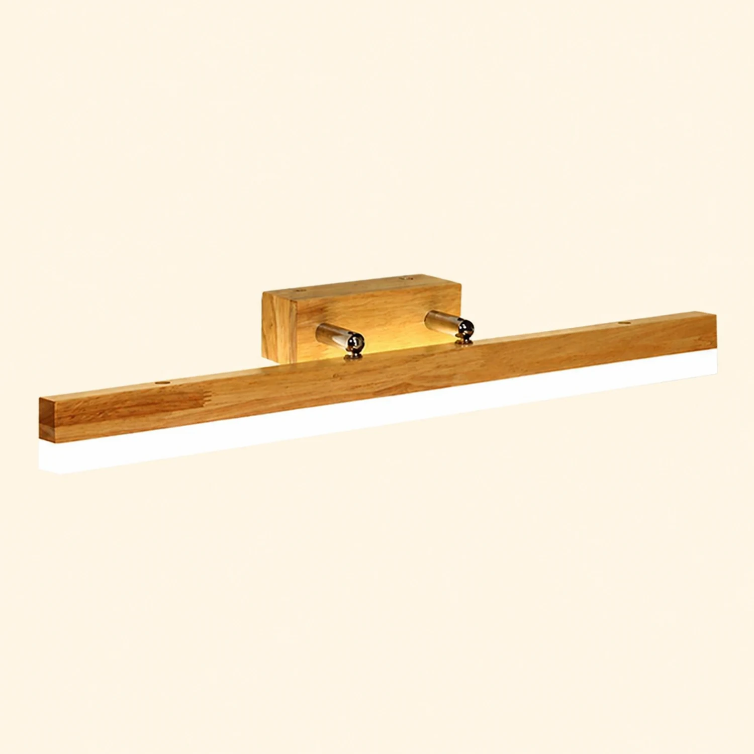 Ozawa Spiegelfront Eitelkeit Wandleuchte, Metall & Holz, L40/60/80/100CM - Lumpaz