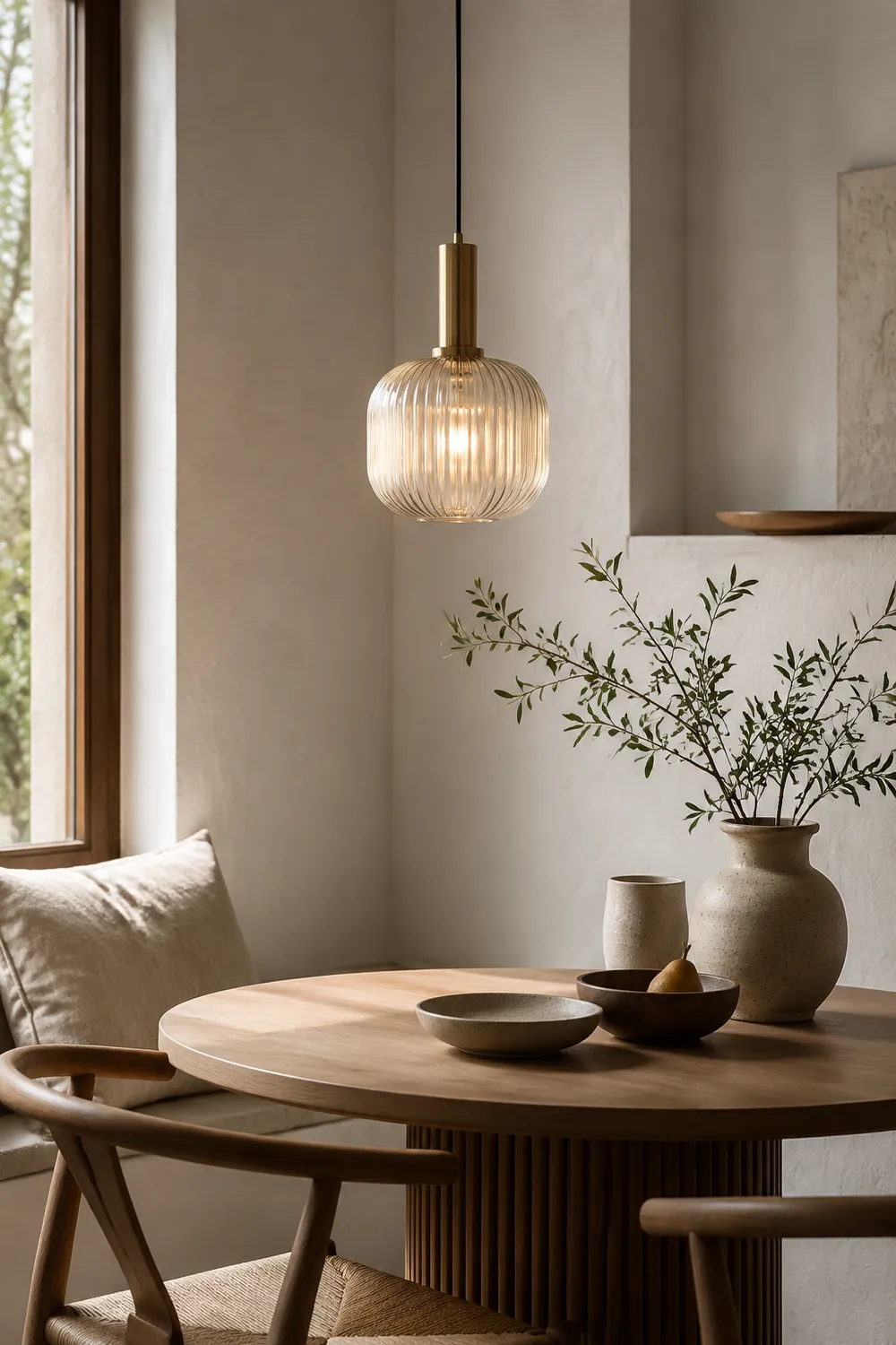 Einfache Stabglaslampe Pendelleuchte Japanische Retro-Lampe für Schlafzimmer - Lumpaz