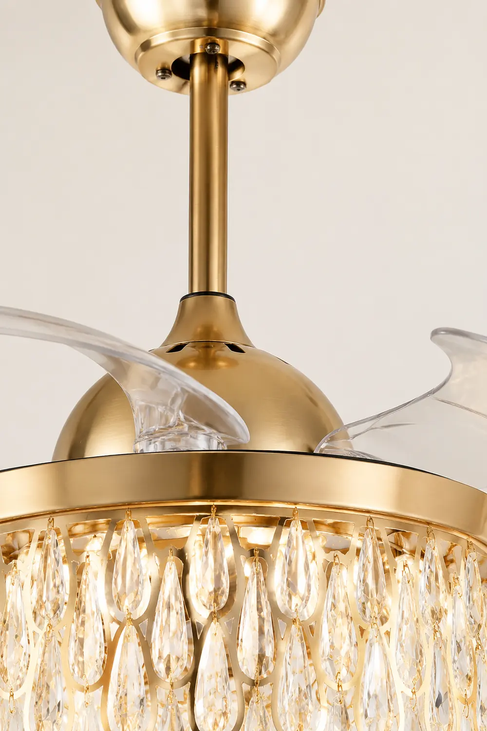 Kirsty Deckenventilator mit Beleuchtung Kristall, ∅107CM - Lumpaz
