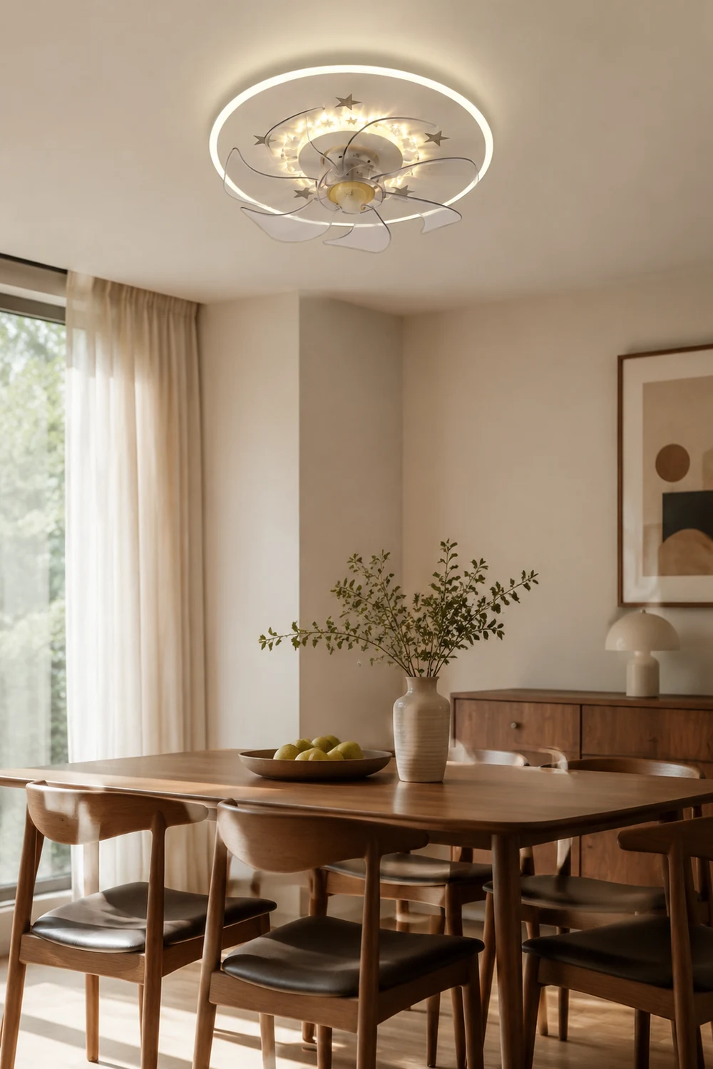 Edge Deckenventilator mit Beleuchtung, 6 Farben, ∅40CM - Lumpaz