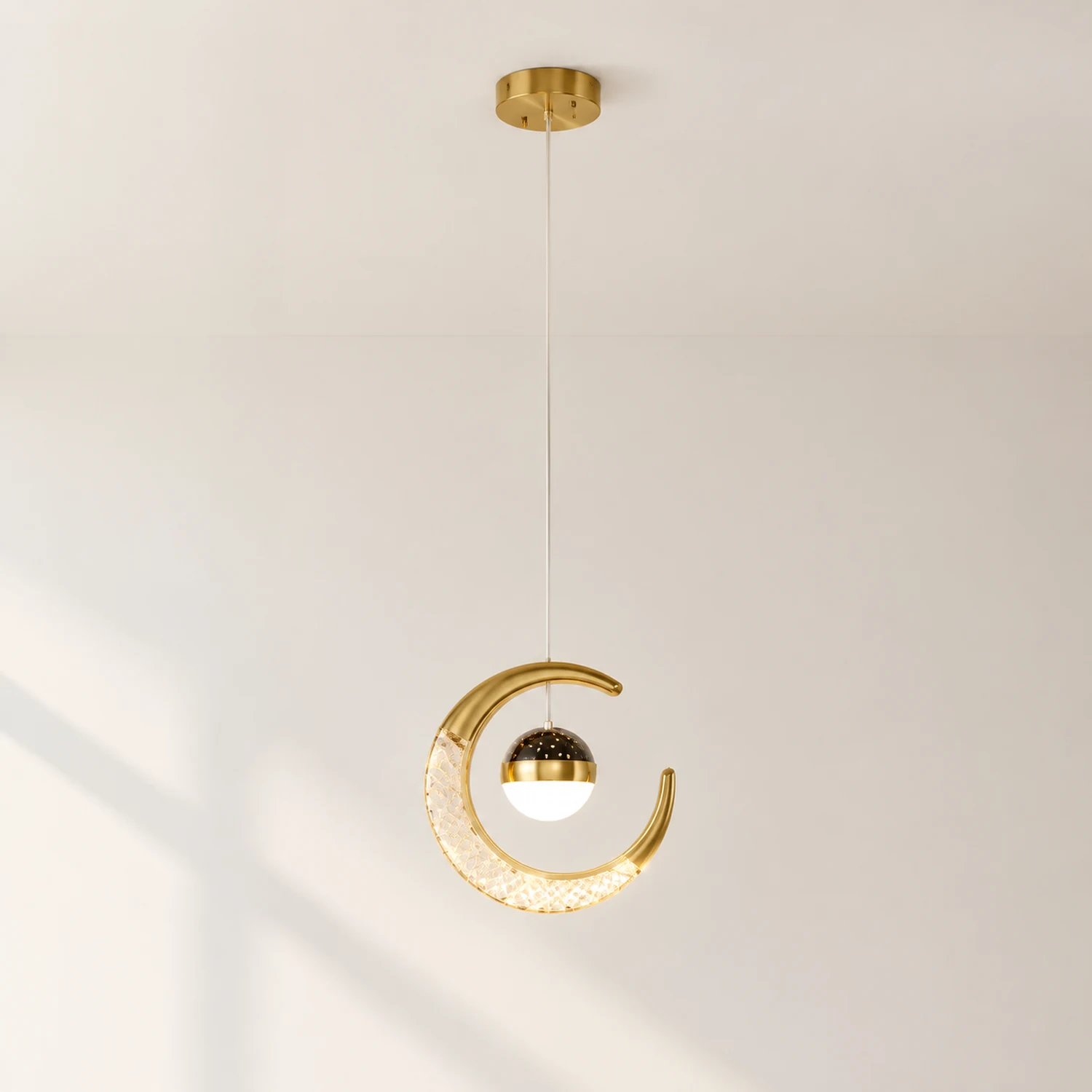 Madina LED Pendelleuchte Mond Sternenklar - Lumpaz