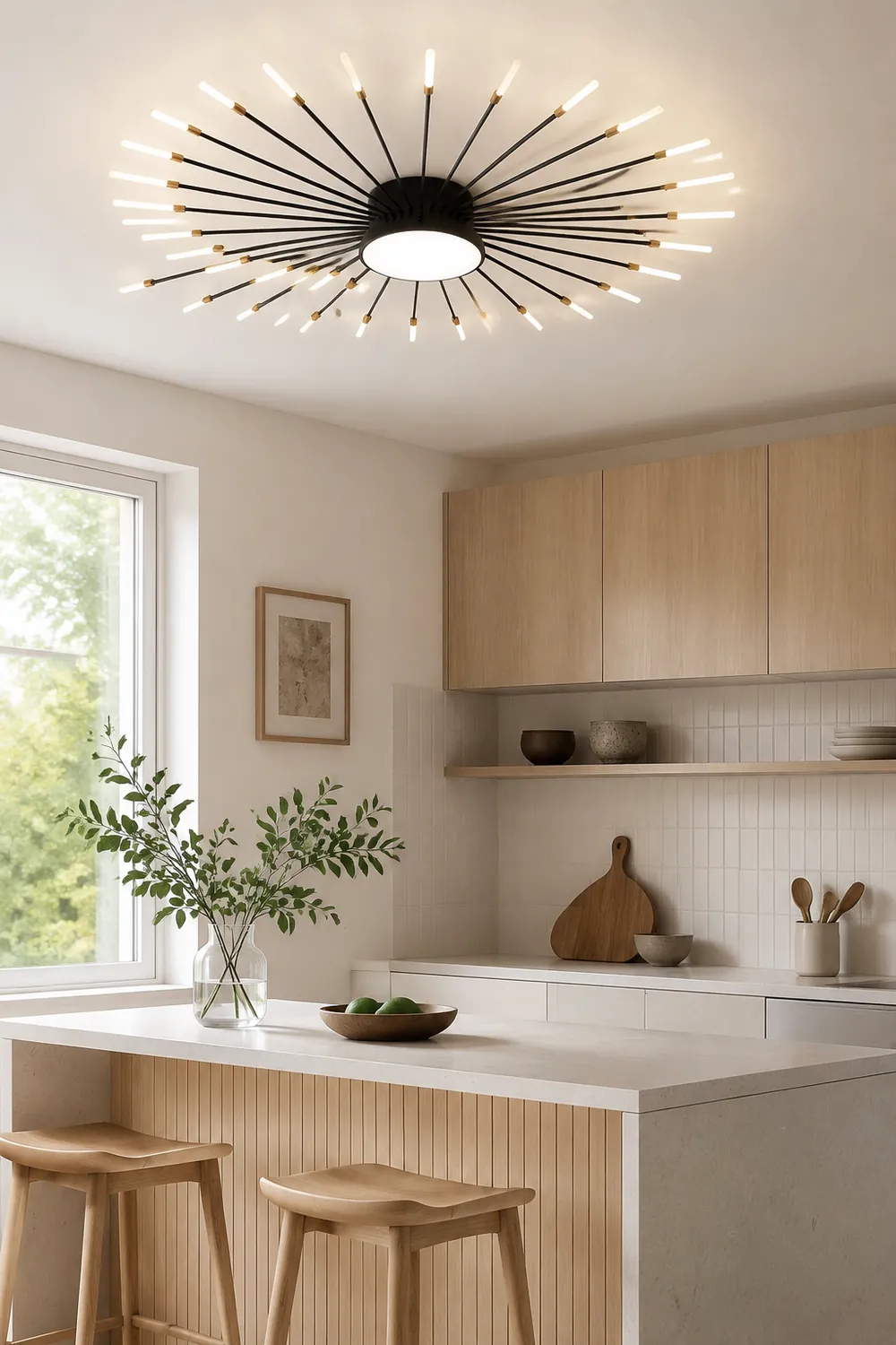 Moderne LED Deckenleuchte aus Metall Dauerhaft für Wohnzimmer - Lumpaz