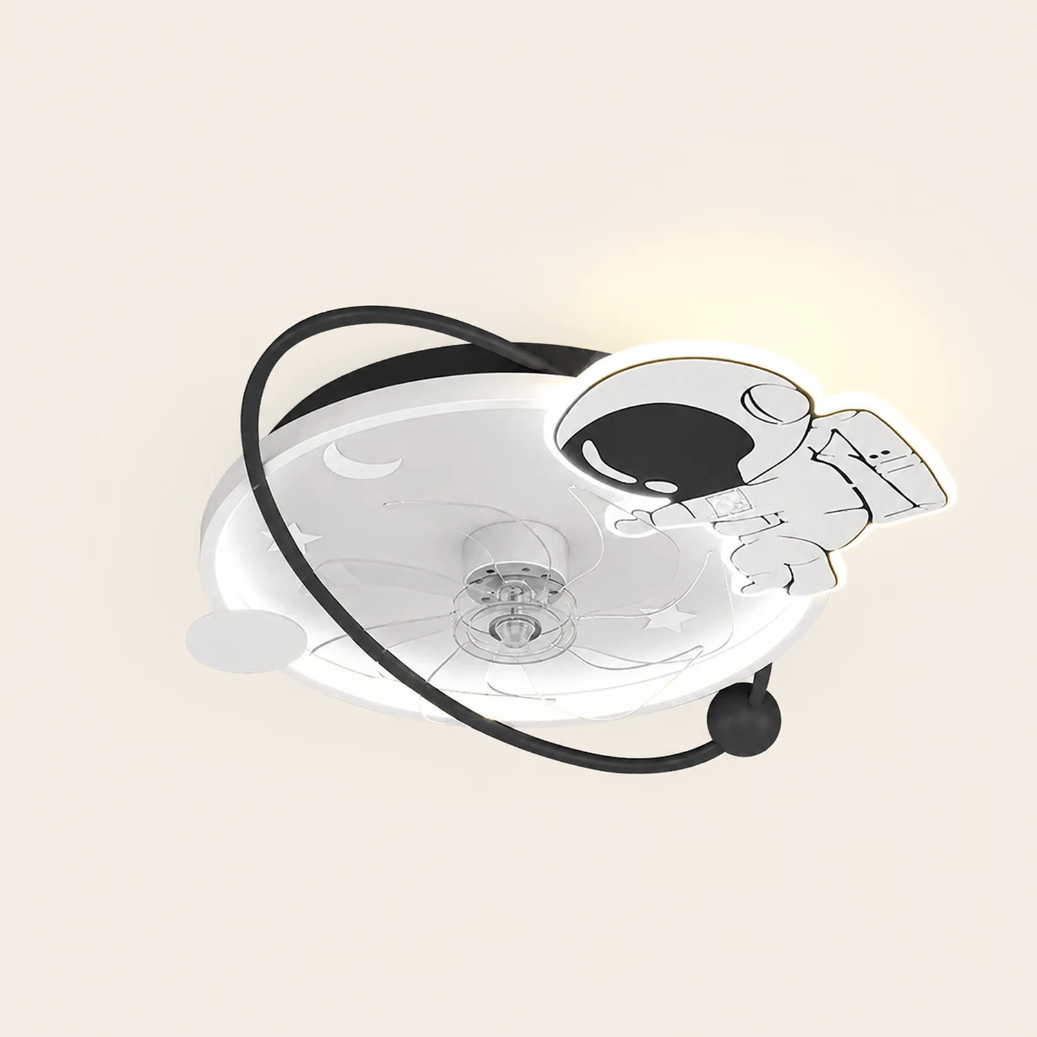 Fateh Deckenventilator mit Beleuchtung Astronaut, 3 Stile/Farben, ∅50/58CM - Lumpaz