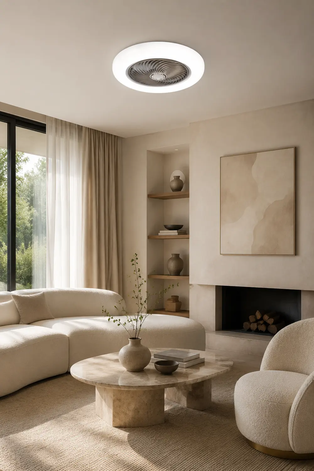 Morandi Deckenventilator mit Beleuchtung, 5 Farben, ∅52CM - Lumpaz