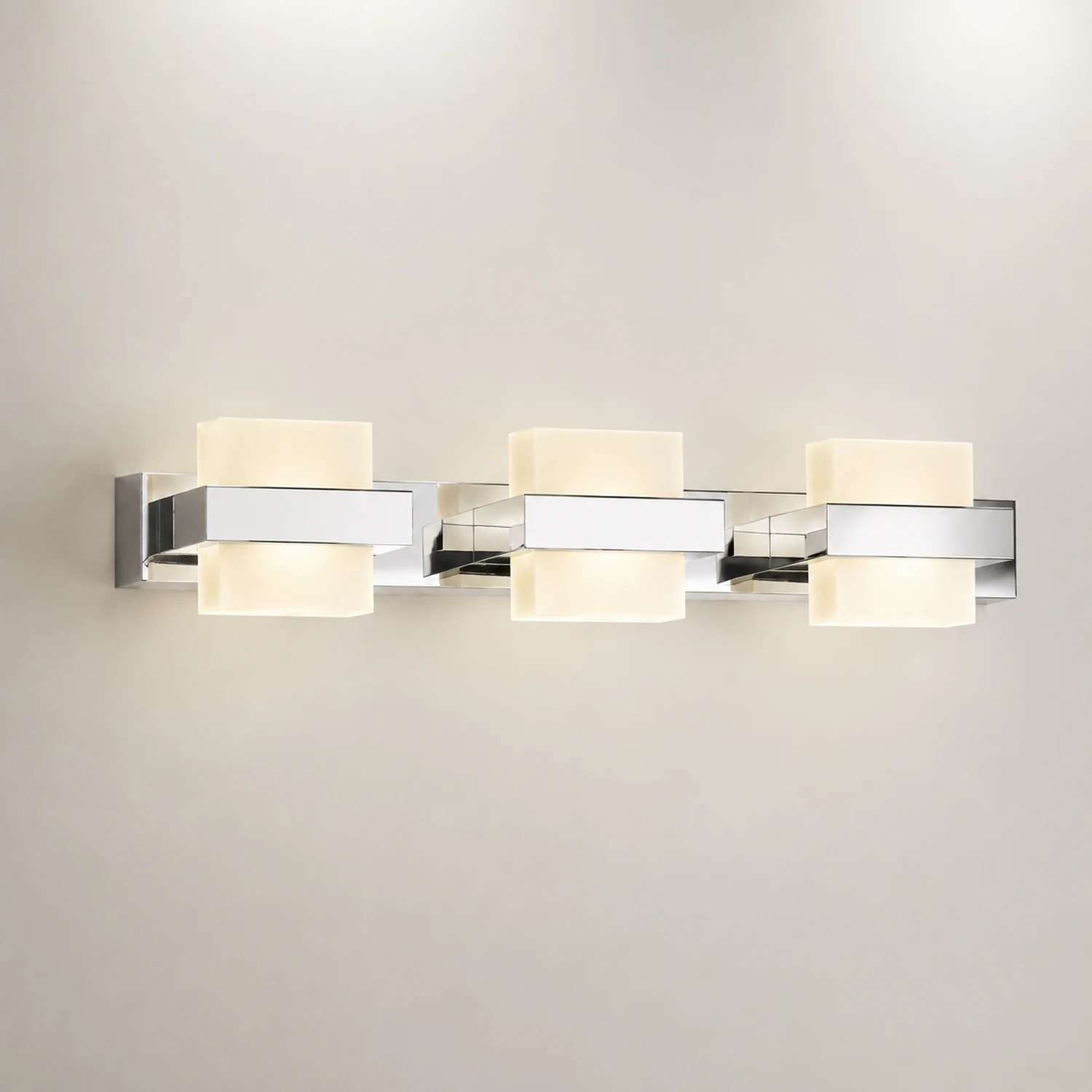 Leigh Spiegelfront Waschtisch-Wandleuchte, L12/32/50/68CM - Lumpaz