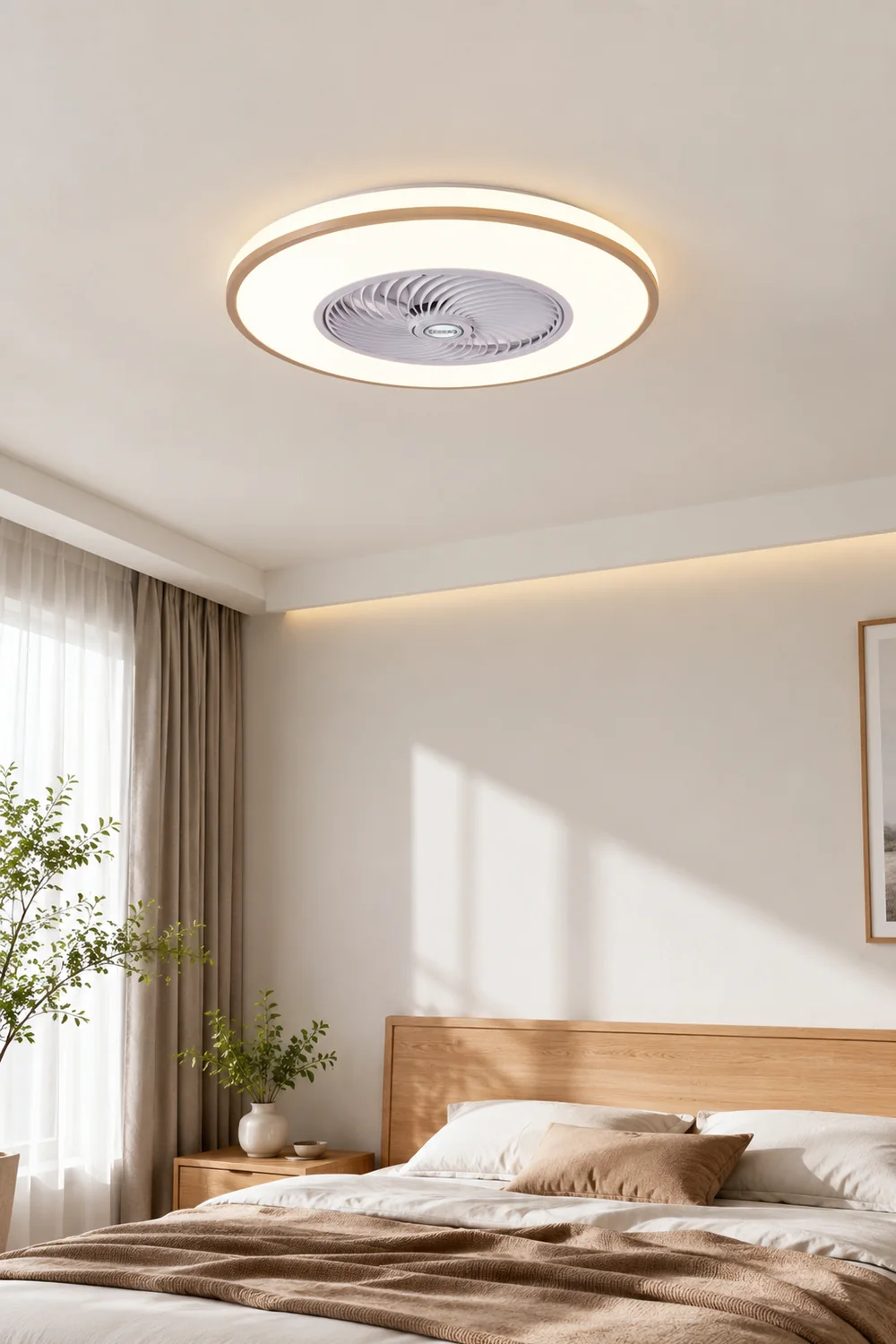 Quinn Deckenventilator mit Beleuchtung 3-Blatt, 8 Farben, ∅50CM - Lumpaz