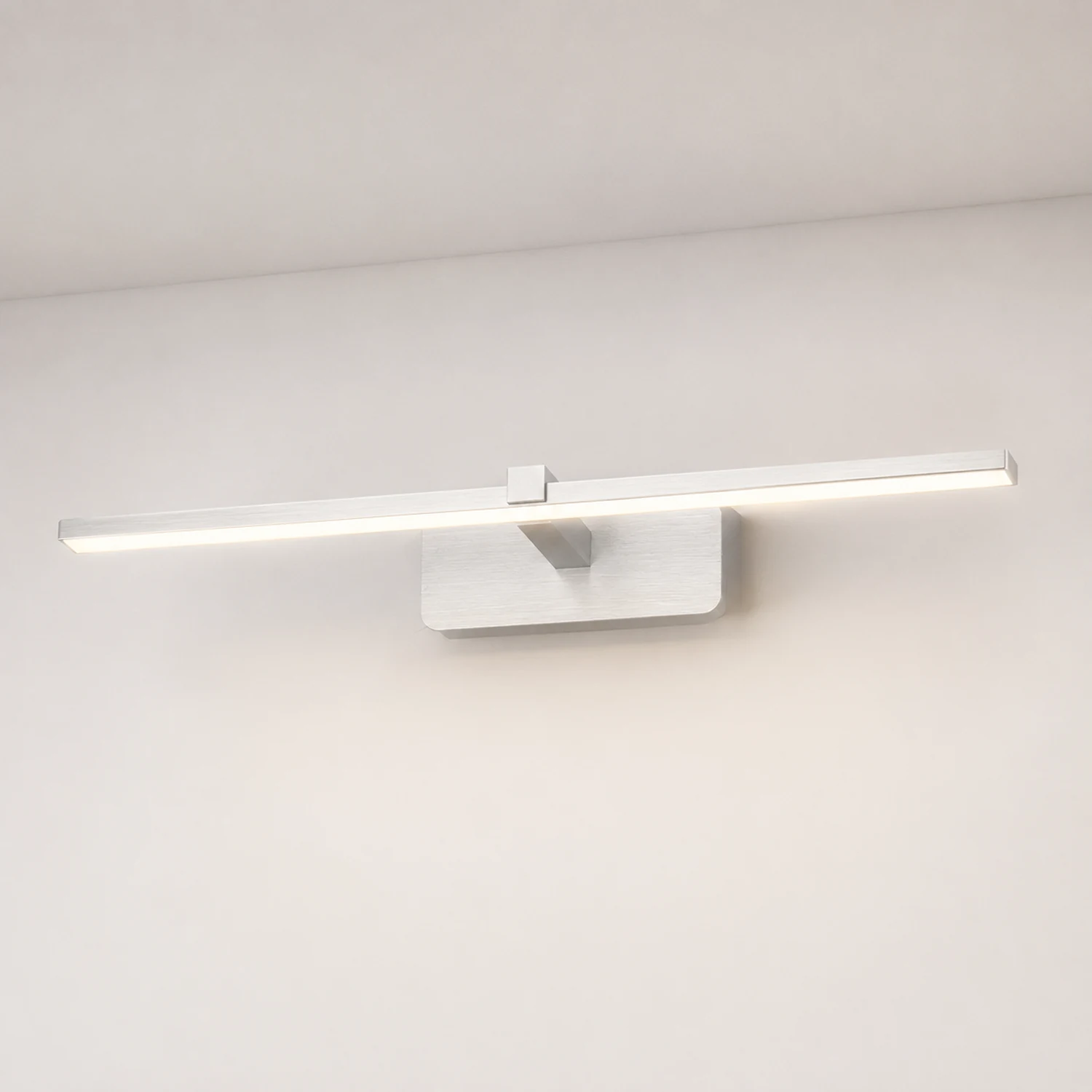 Leigh Spiegelfront Waschtisch-Wandleuchte, Silber, L 39/49/59CM - Lumpaz