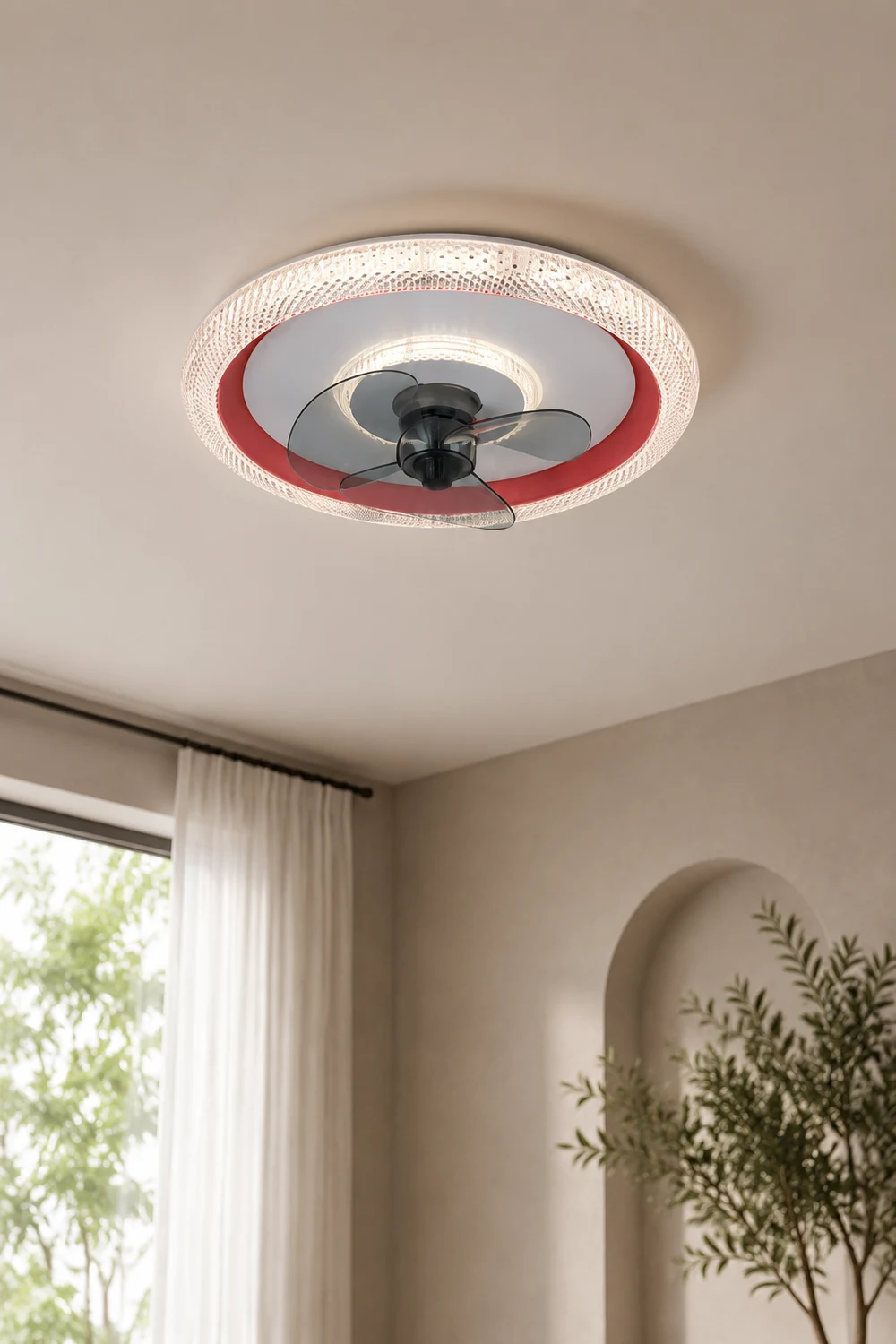 Kirsten Deckenventilator mit Beleuchtung 3-Blatt, 3 Farben, 50CM - Lumpaz