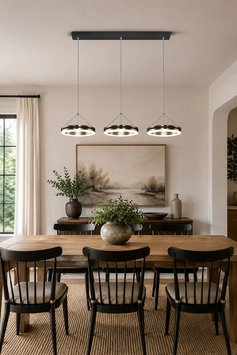 Evette LED Pendelleuchte für Esszimmer Metall, 3-flammig - Lumpaz