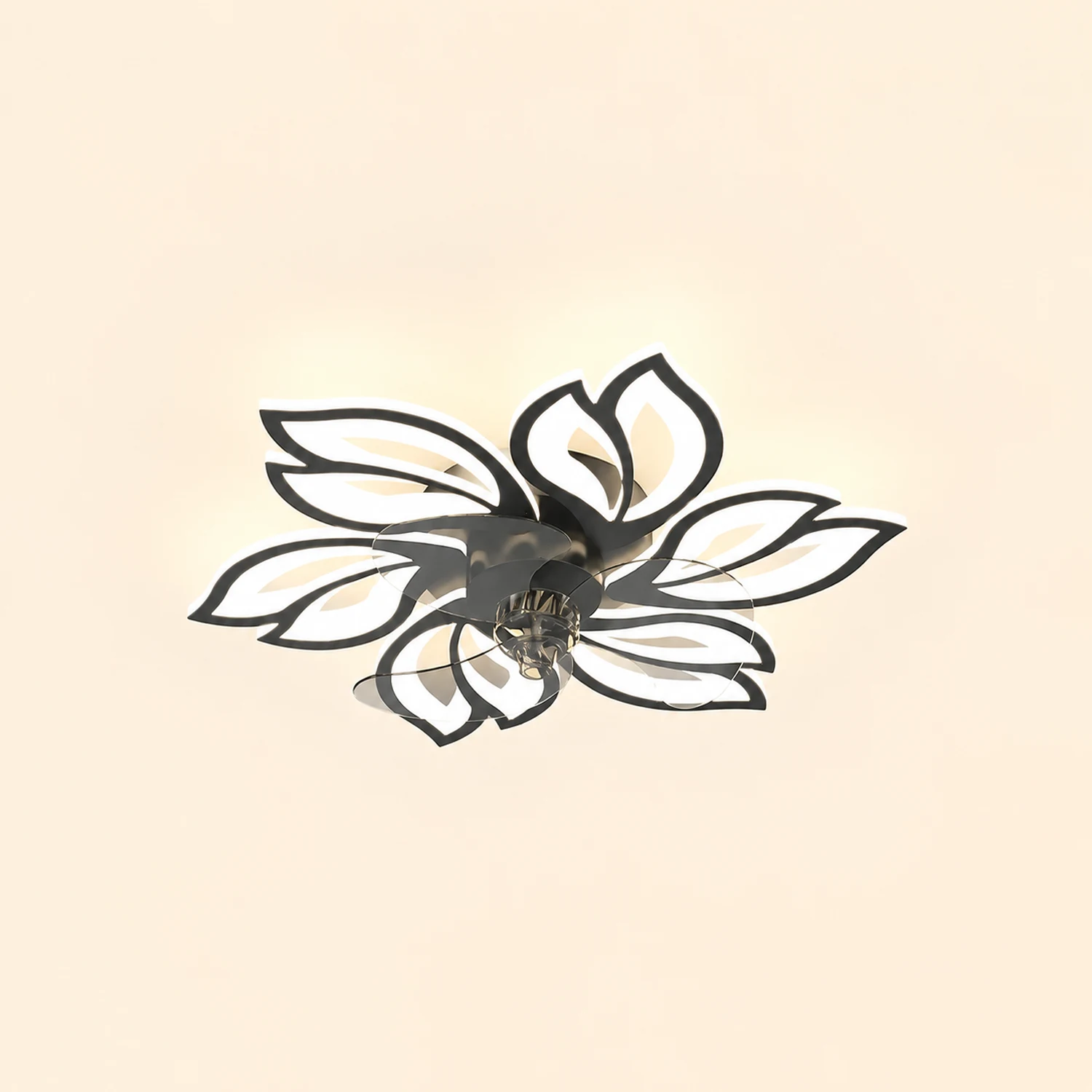 Hana Deckenventilator mit Beleuchtung Blume, 3 Farben, ∅65/68/79/90CM - Lumpaz