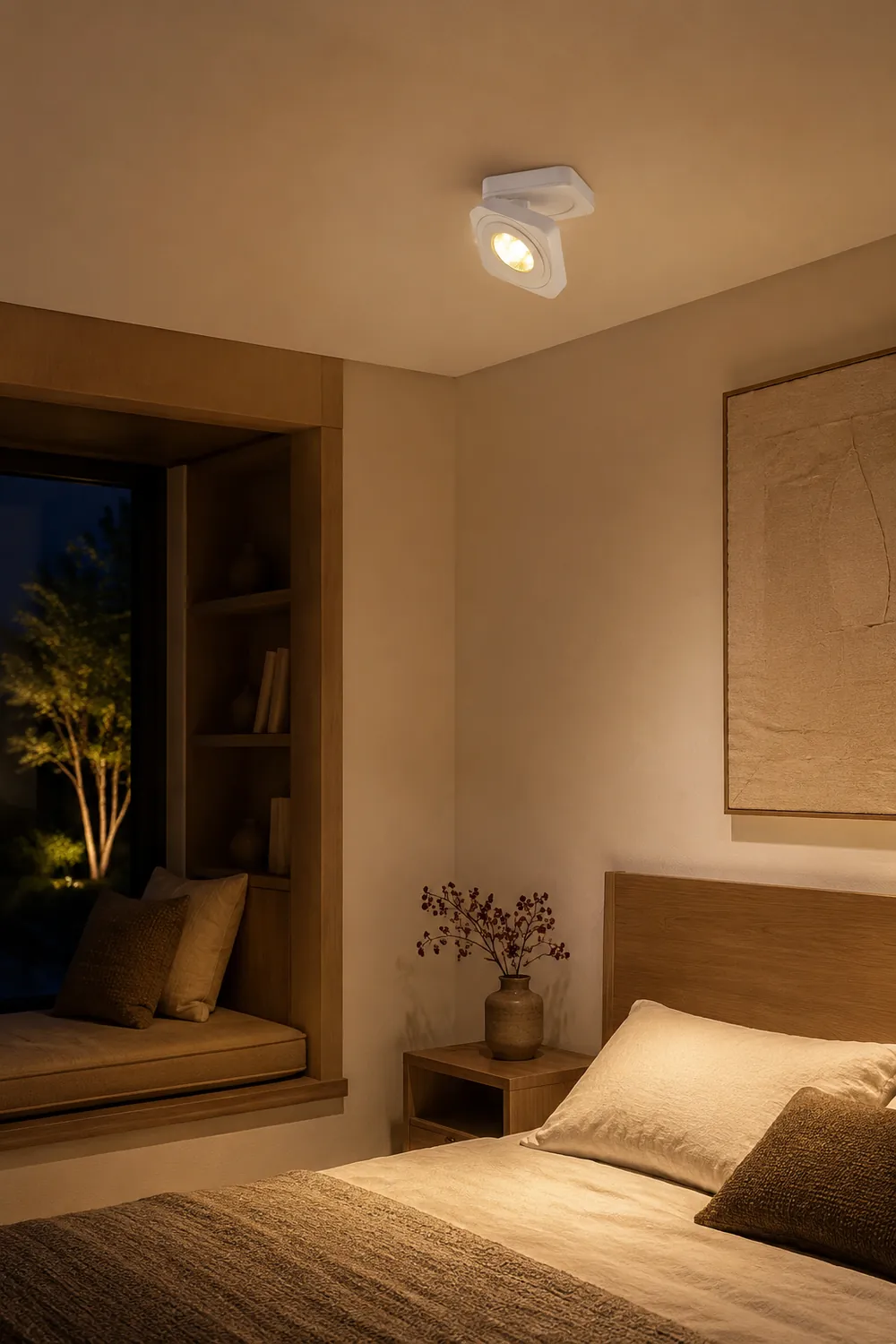 Einfaches modernes Licht Luxuriöse quadratische kreative verstellbare Lesewandlampe Deckenlampe - Lumpaz