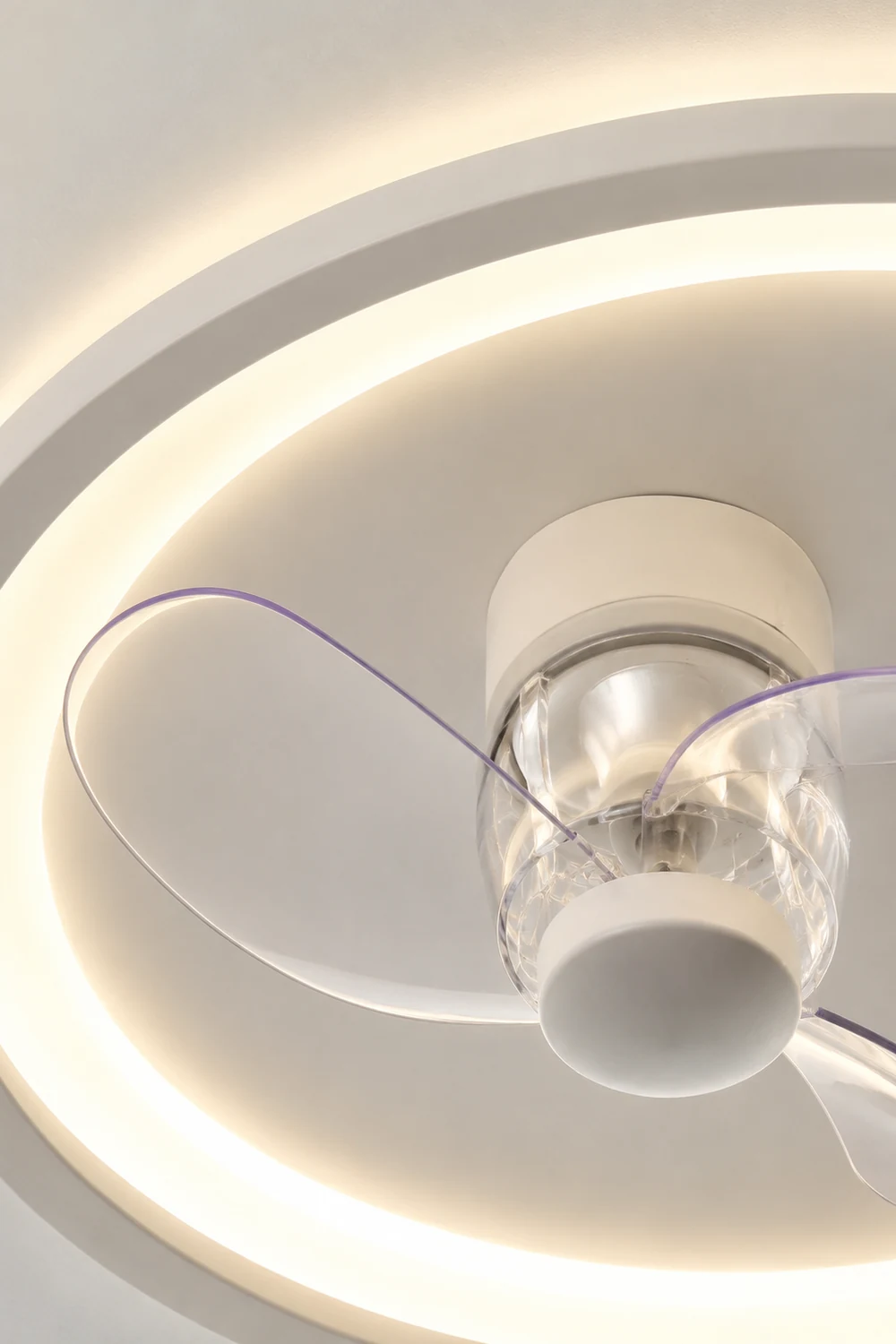 Edge Deckenventilator mit Beleuchtung Ring Weiß, ∅40/50CM - Lumpaz