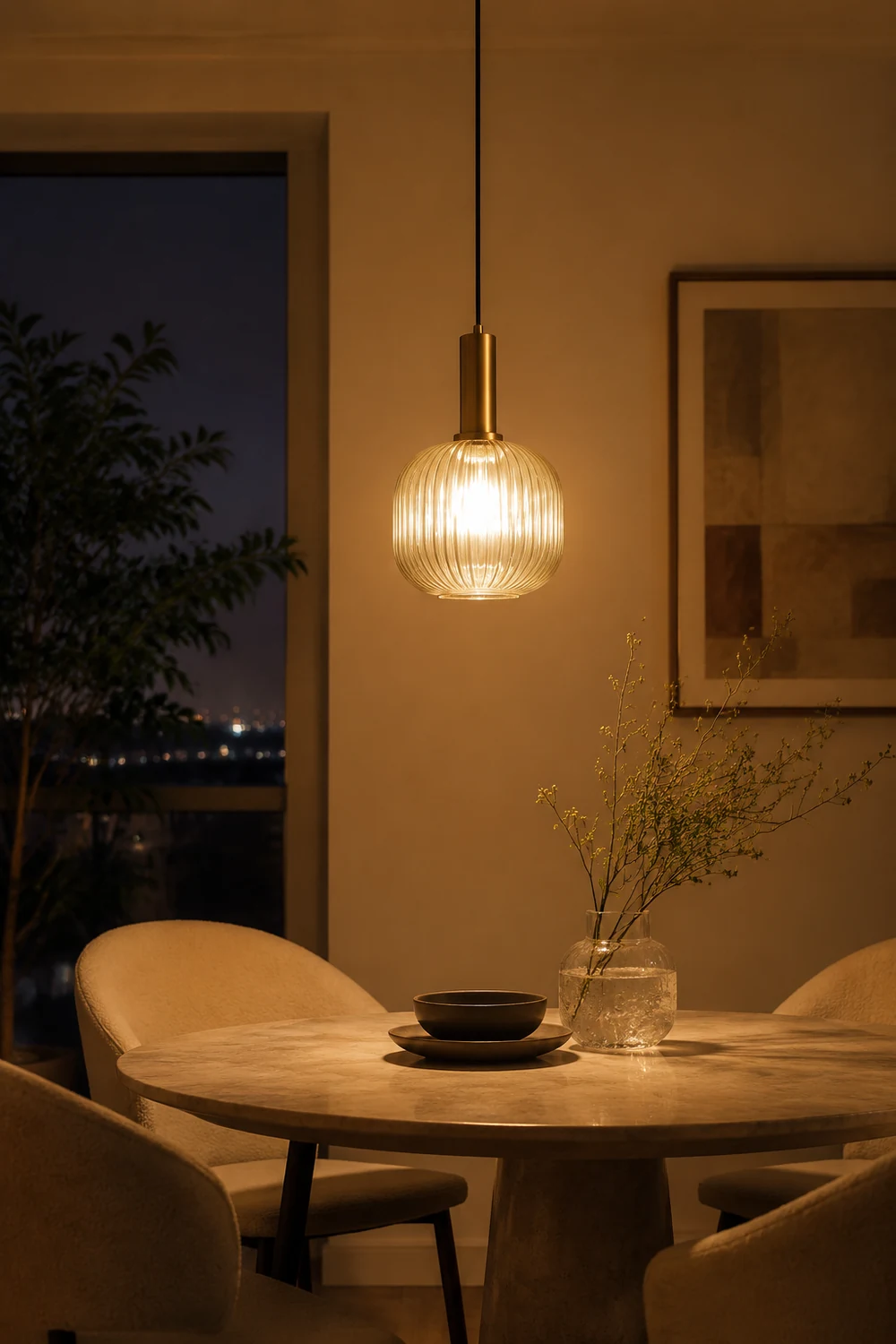 Einfache Stabglaslampe Pendelleuchte Japanische Retro-Lampe für Schlafzimmer - Lumpaz