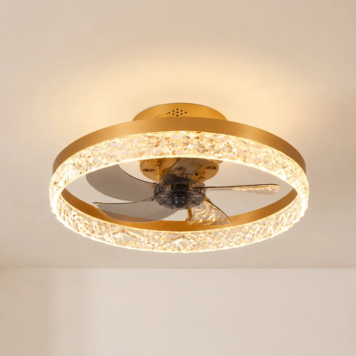 Kirsten Deckenventilator mit Beleuchtung, 4 Farben, ∅50CM - Lumpaz