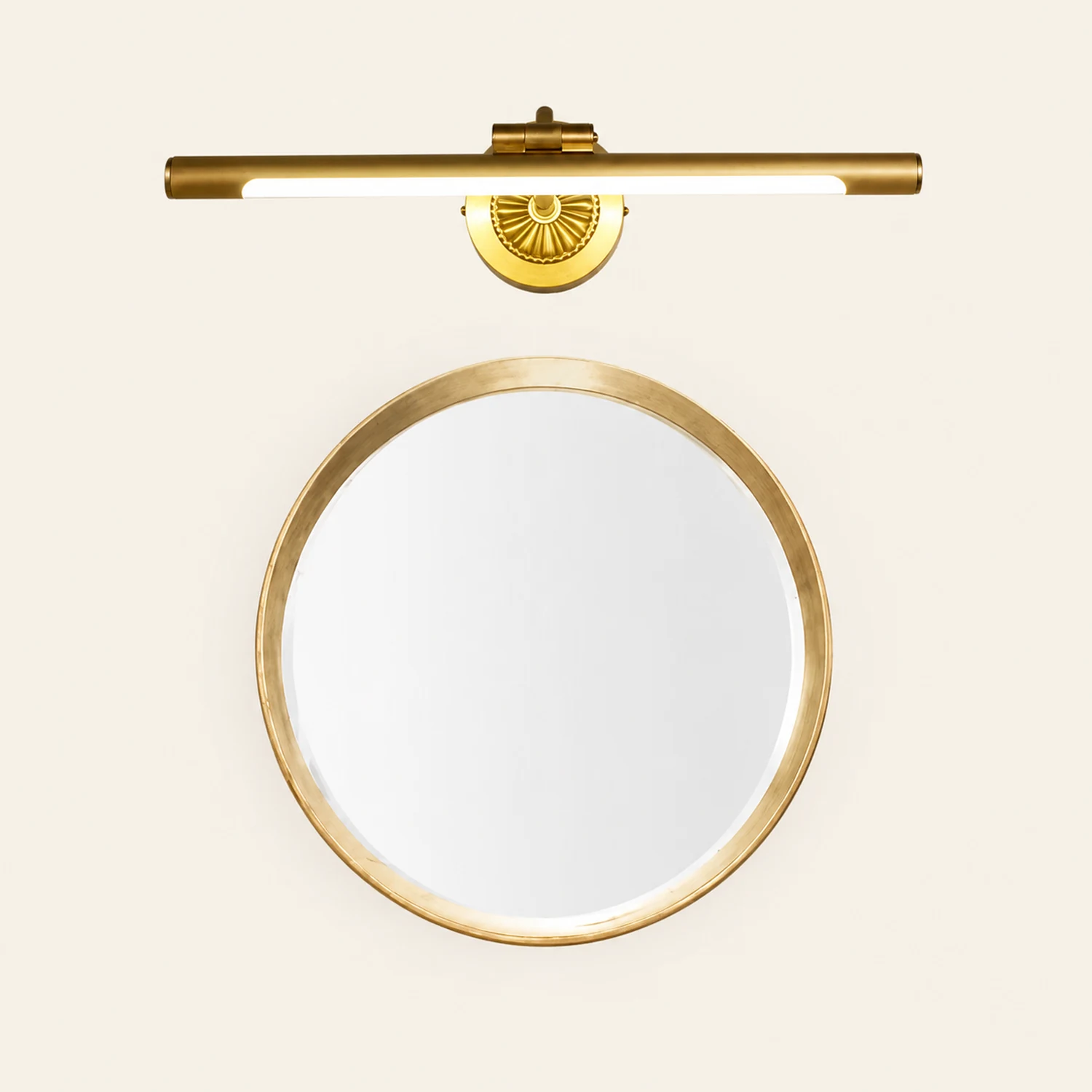 Eryn Gold Spiegelfront Waschtisch-Wandleuchte - Lumpaz